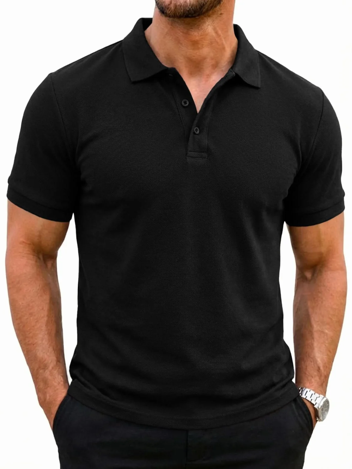Runcati Męska koszulka polo z krótkim rękawem, regular fit, sportowa