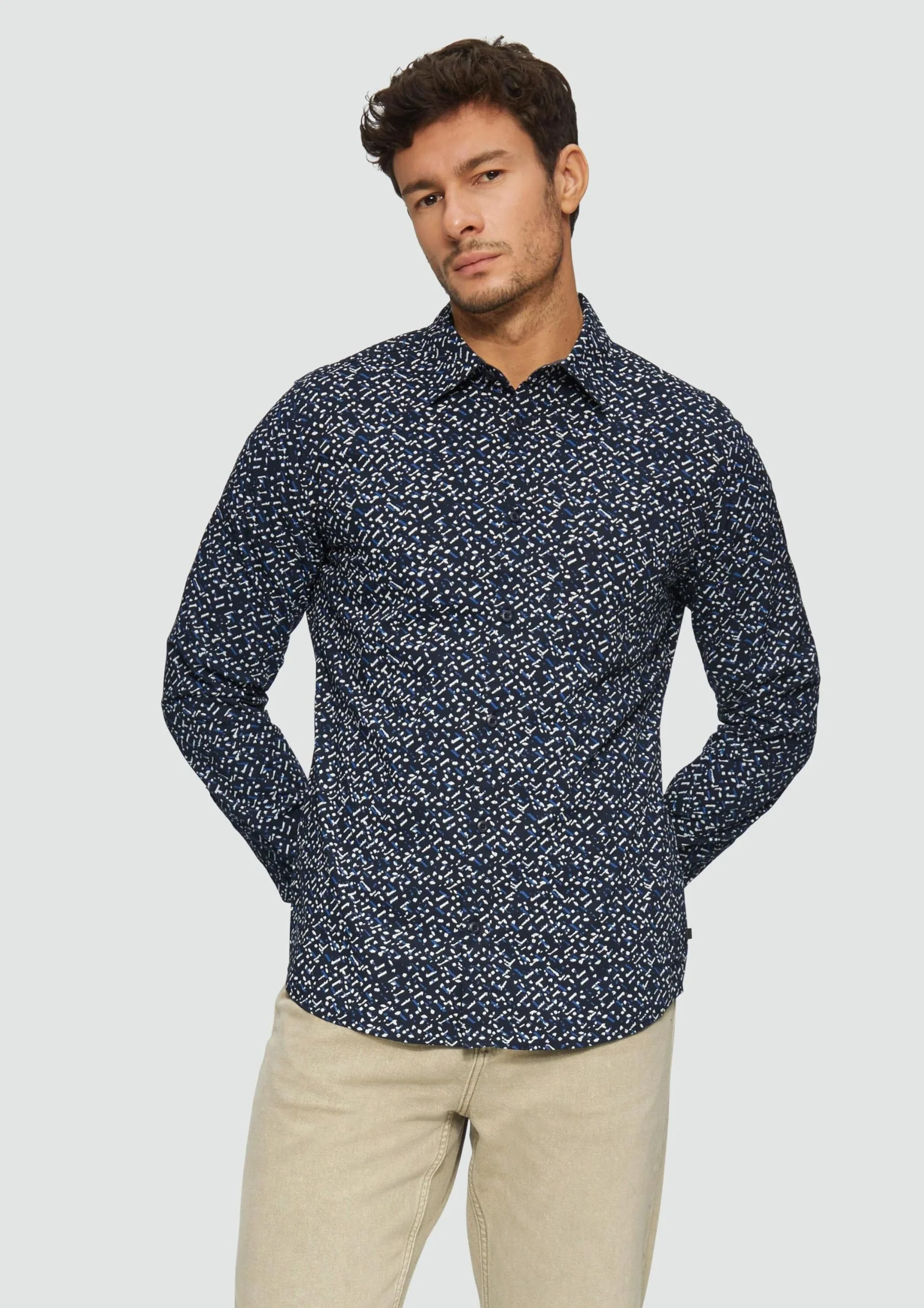 s.Oliver Slim Fit Wzorzysta koszula z popeliny 3XL