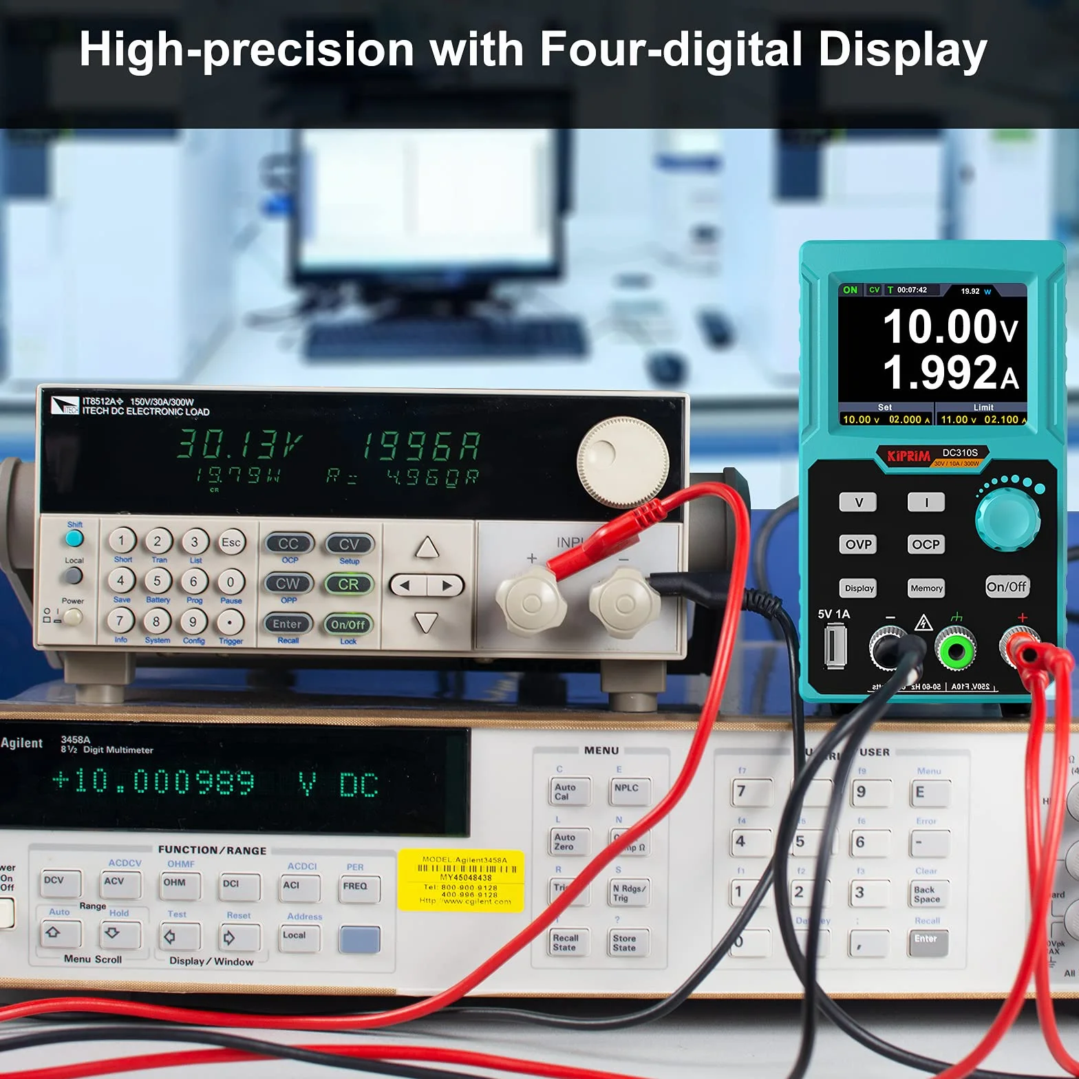 Kiprim DC310S Programowalny zasilacz laboratoryjny 0–30 V 0–10 A LED