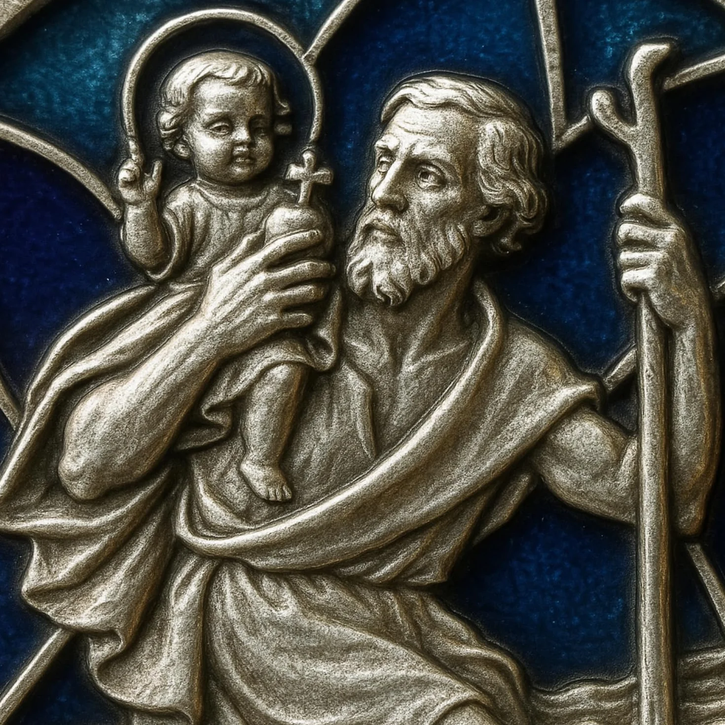 Święty Krzysztof Brelok do samochodu – Brelok z świętym Krzysztofem dla kierowców – Patron kierowców – Święty Krzysztof dla samochodu, Święty Ch, jeden rozmiar