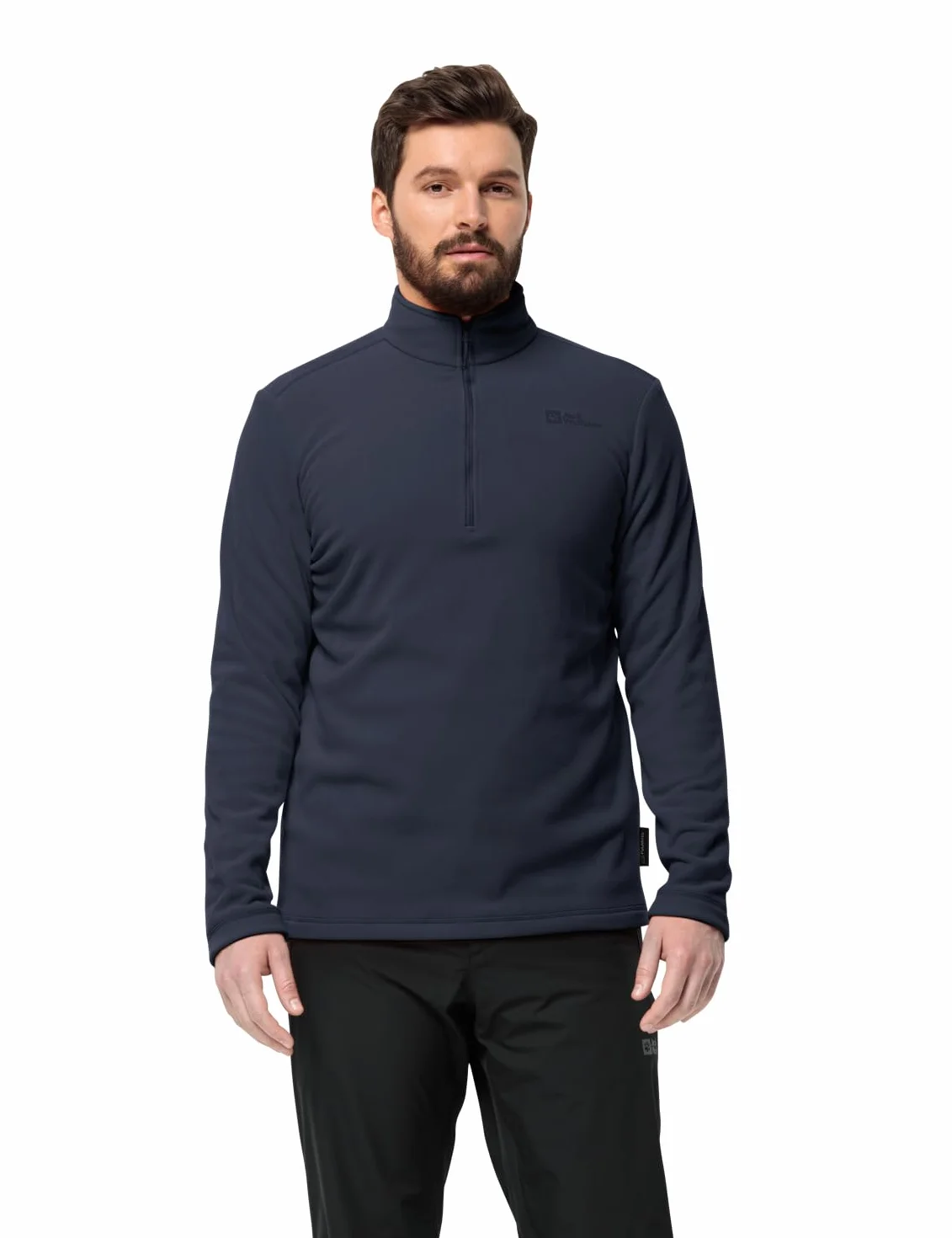 Jack Wolfskin Męski sweter Taunus Hz, niebieski (Night Blue), S