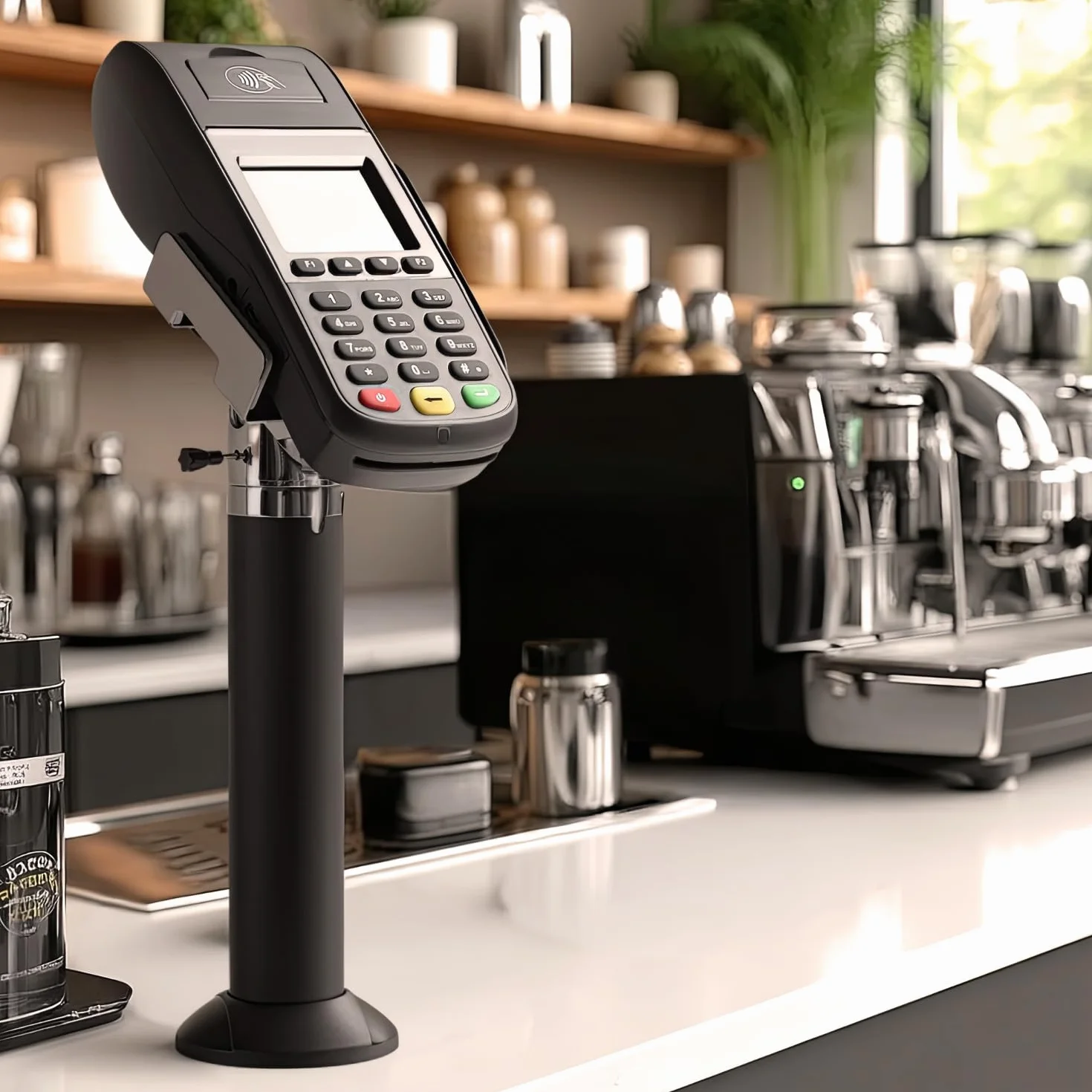 Maclean MC-847 Uniwersalny Uchwyt na Terminal Kart Kredytowych, Profesjonalny Statyw na Czytnik Kart, Terminal EFTPOS, Bezgotówkowy Punkt Sprzedaży, Stojak na Terminal Przeznaczony do Sklepów