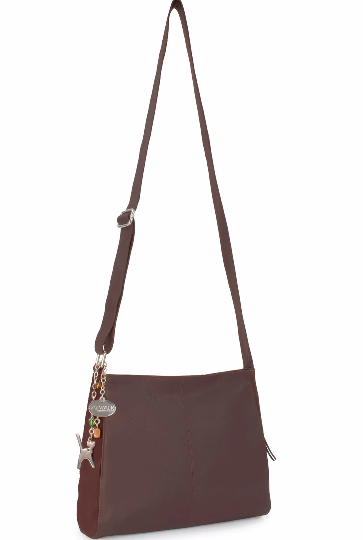 Catwalk Collection Torebka Crossbody Skóra Zamsz Charlotte Średnia Torba na Ramię