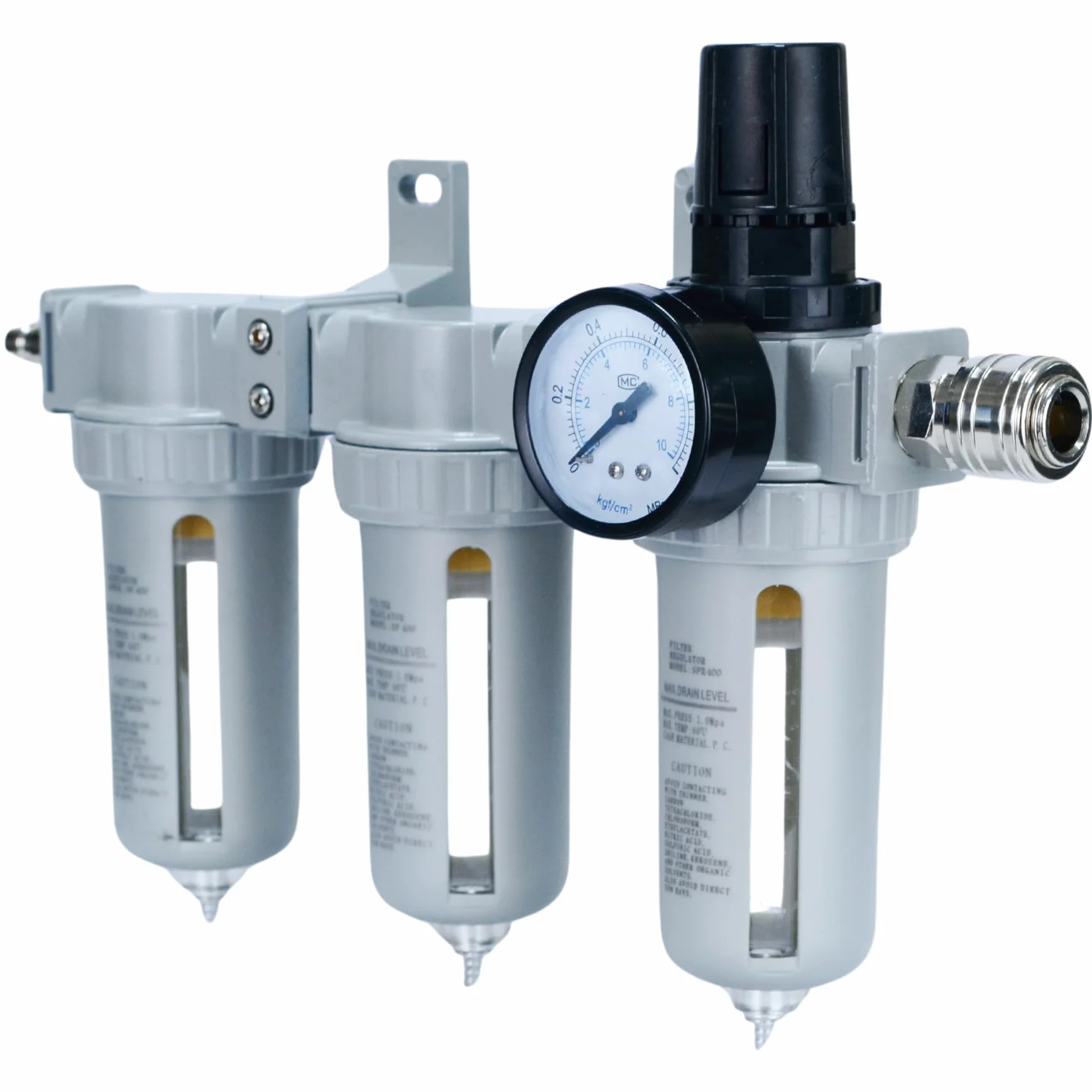 Black FILTR ODWADNIACZ ODOLEJACZ REDUKTOR SEPARATOR POWIETRZA KOMPRESOR 1/2 BLACK