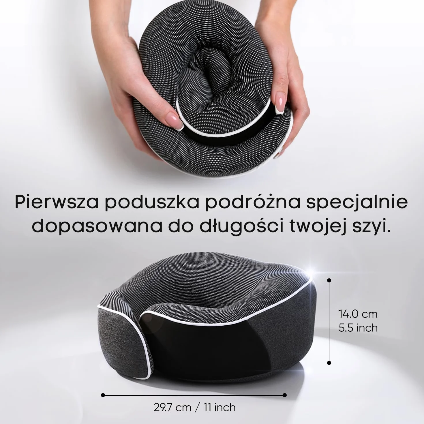 Proglobe Poduszka podróżna z pianki z pamięcią kształtu, ortopedyczna, zestaw z maską do spania 3D