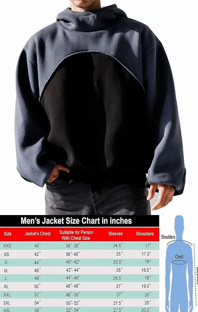 Sweter oversize luźna bluza z kapturem dla mężczyzn