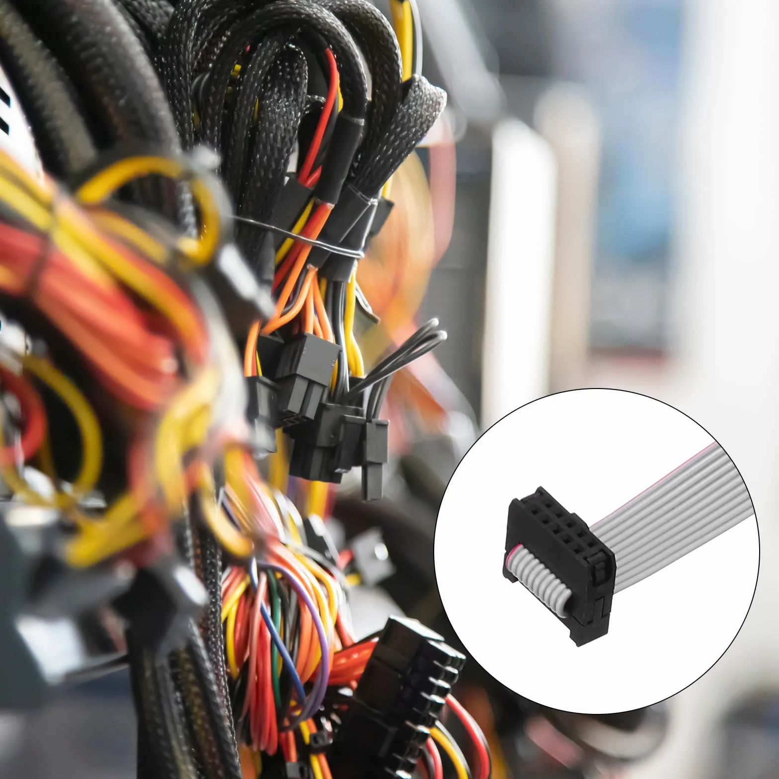 QUARKZMAN 4 szt. IDC kabel płaski, 2 mm Pitch 10 mm szerokość 30 cm długość 10 pin FC do FC wtyczka płaska kabel Jumper do PC, wyświetlaczy LED