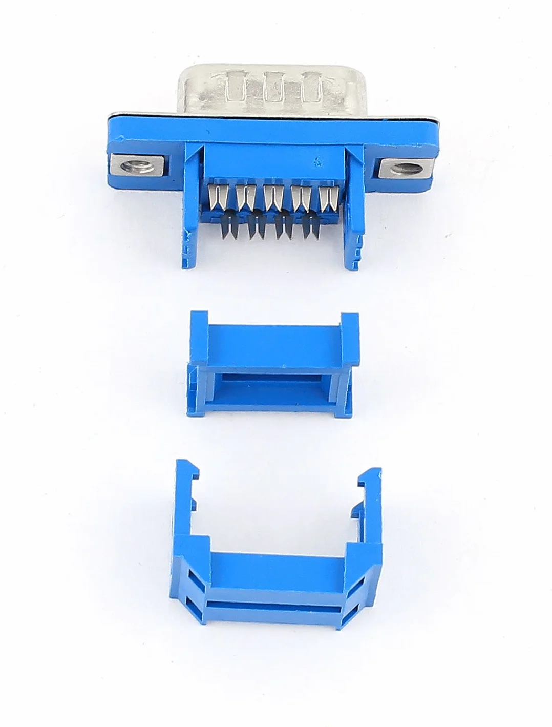 Aexit 10 sztuk D-SUB DB9 9 Pin męski IDC f-lat kabel wstążkowy złącze adaptera zaciskanego(Lo-t de 10 connecteurs D-SUB mâle DB9 9 broches IDC Câble ruban plat Connecteur à sertir