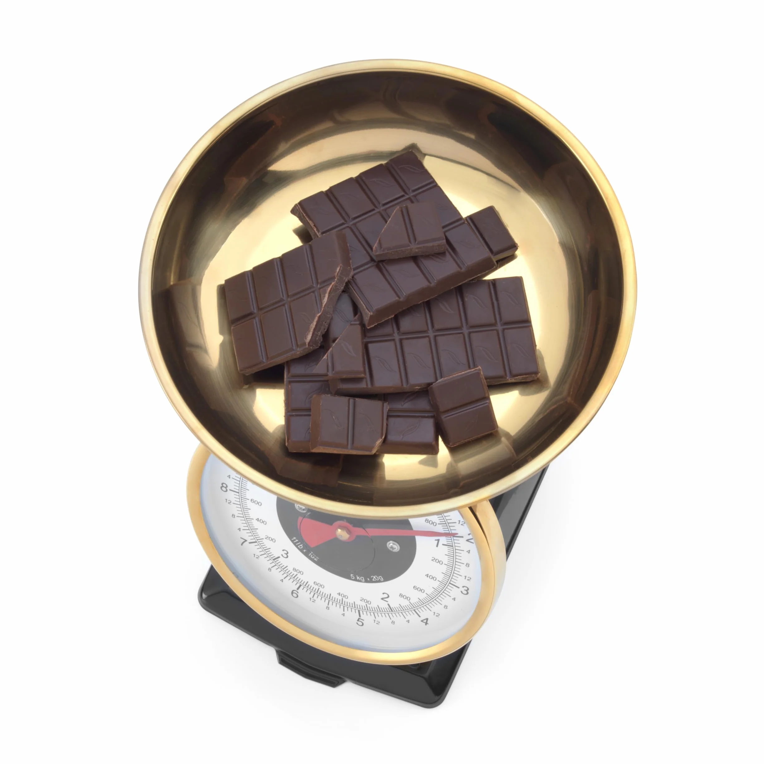 Salter Ponadczasowa waga kuchenna – mechaniczna waga do pieczenia, 5 kg, miska ze stali nierdzewnej 1 l, przyrost 20 g/1 funt, łatwe odczytanie dużych cyfr tarczy, wysokość 25 cm. Nie wymaga baterii