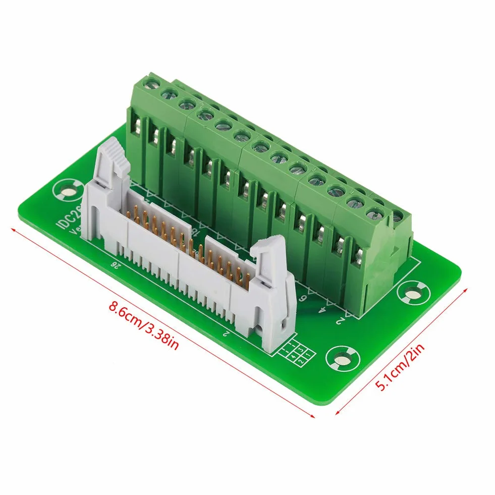 26-pinowe Złącze Idc Breakout Idc 26-pinowa Tabliczka Zaciskowa Idc26P Szyna Din 26Pin 5Mm moduł Interfejsu do Montażu Złącze Męskie Tabliczka Zaciskowa