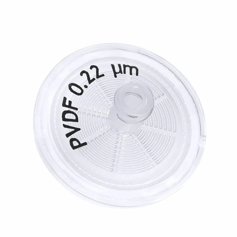 Filtr strzykawkowy, ABLUO, 33 mm, membrana PVDF, 0,22 µm, obudowa PP, 100 szt