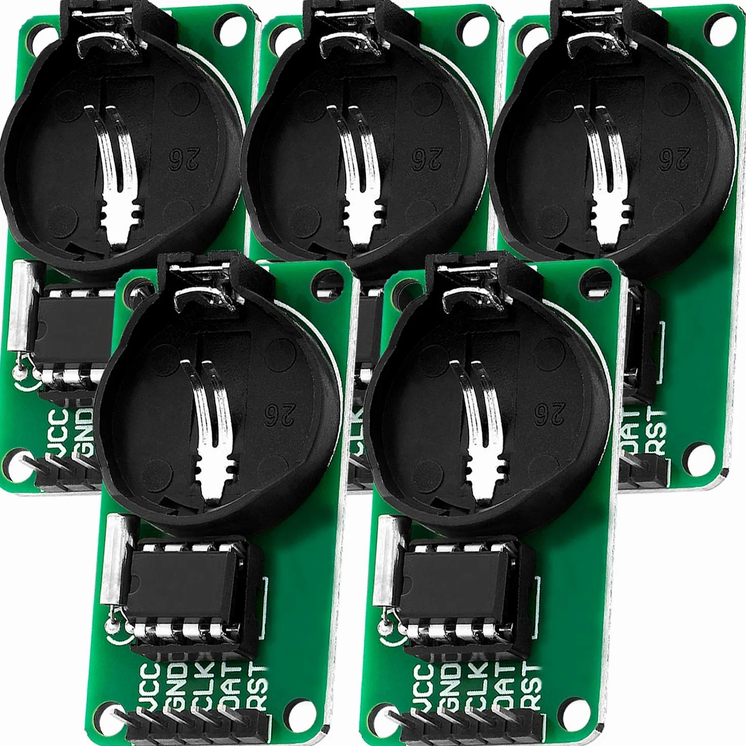 AZDelivery 5 x DS1302 Szeregowy zegar czasu rzeczywistego RTC Moduł zegara czasu rzeczywistego kompatybilny z Arduino i Raspberry Pi w tym E-Book