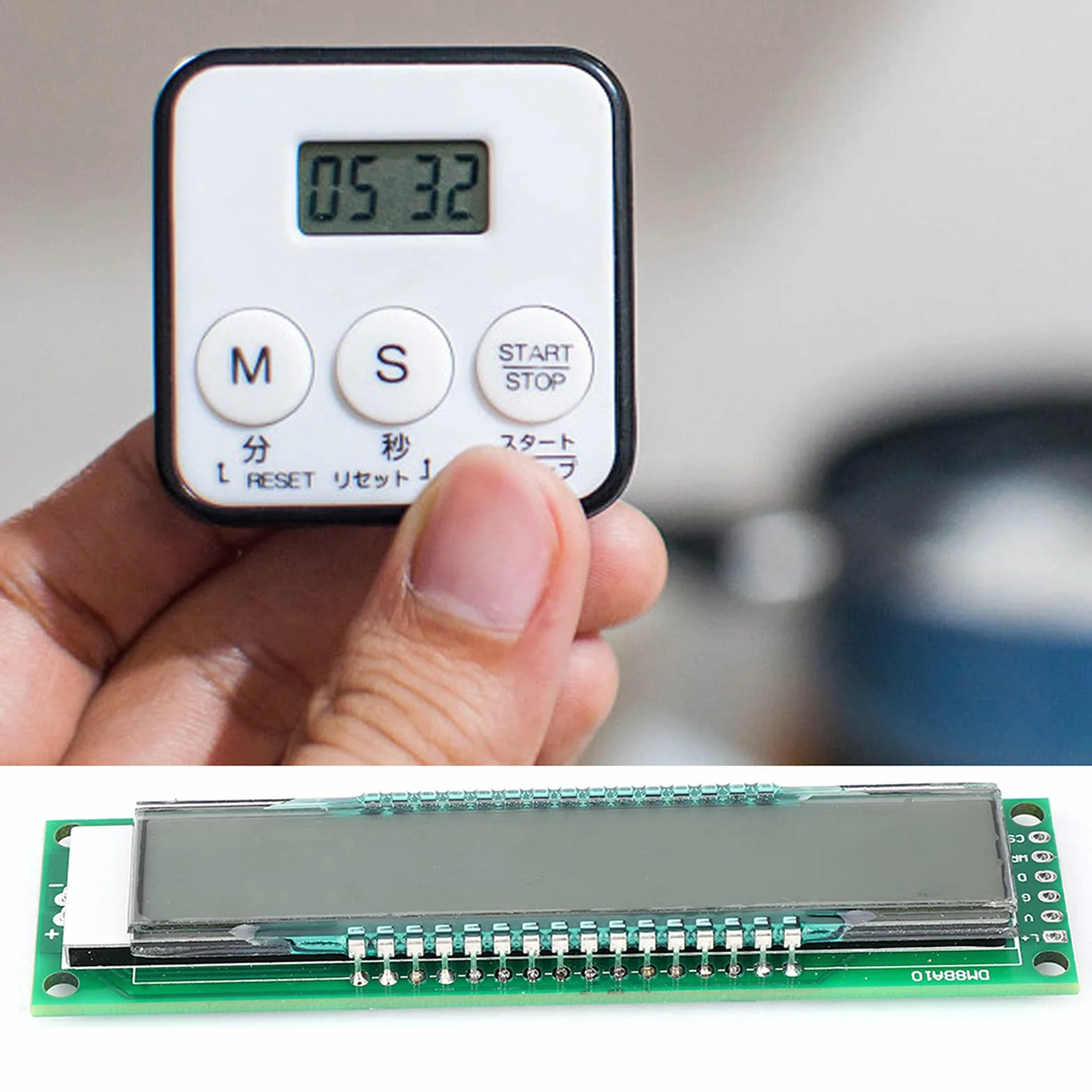 Kompatybilność 10-bitowy 16-segmentowy wyświetlacz LCD Moduł LCD Moduł DM8BA10 Cyfrowa tuba LED Akcesoria przemysłowe do oprzyrządowania Elektroniczne DIY(Needleless)