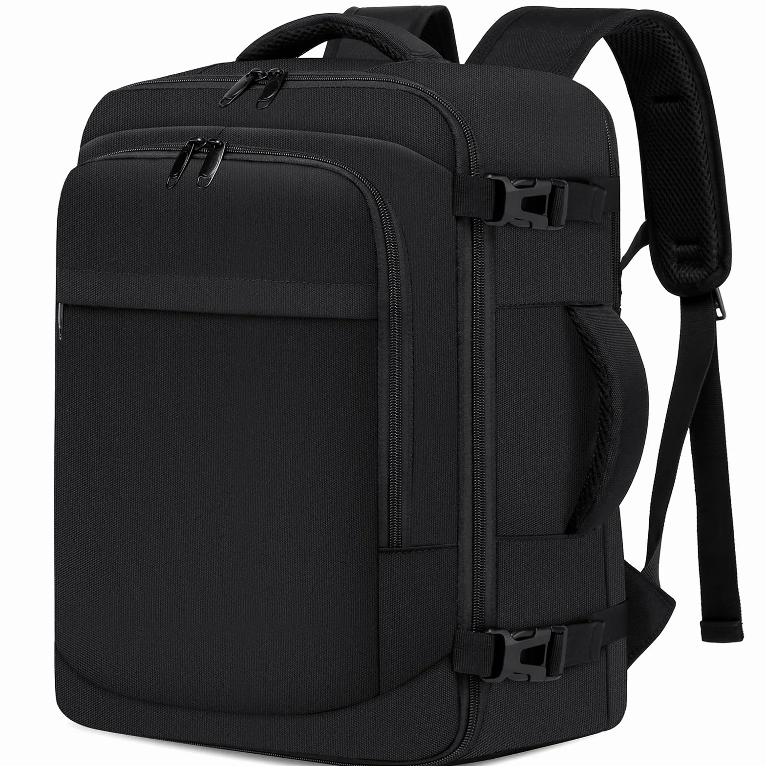 Bagaż Podręczny 40x30x20, Plecak Podróżny Męski i Damski do Ryanair, Wizzair, Vueling,Eurowings,Easyjet,24L Cabin Bag Travel Backpack do Pracy, Biznesu i Podróży Bagaż Laptopa 15.6 Cali, Czarny