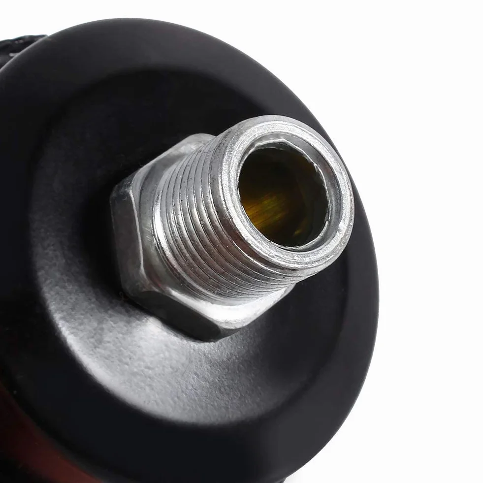 Tłumik filtra powietrza, metalowy filtr średnica 16 mm do sprężarki powietrza (czarny)