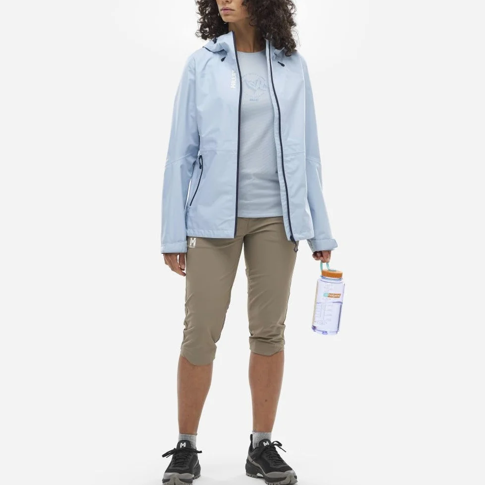 MILLET - Fitz Roy GTX JKT M - Veste Hardshell Femme - Membrane Gore-Tex Imperméable - Approche, Randonnée, Trekking, Lifestyle, Bleu Clair, XS