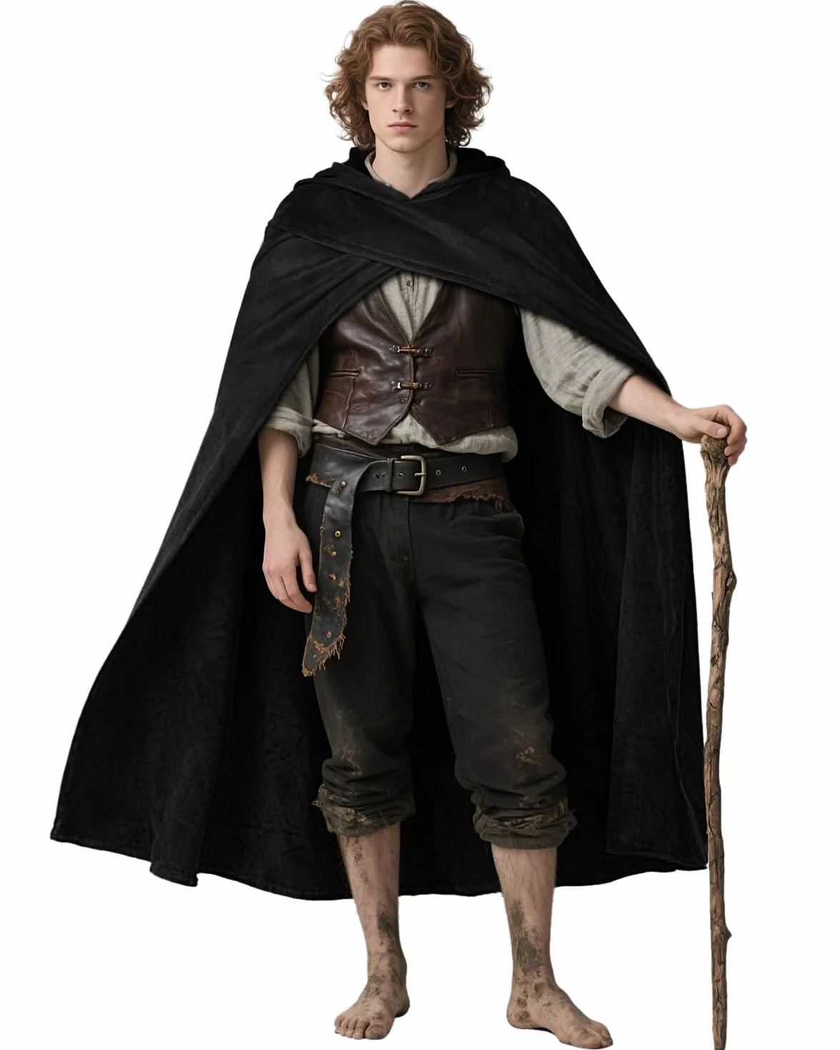 keland Średniowieczna peleryna z kapturem, renesansowa peleryna z kapturem, kostium Hobbit