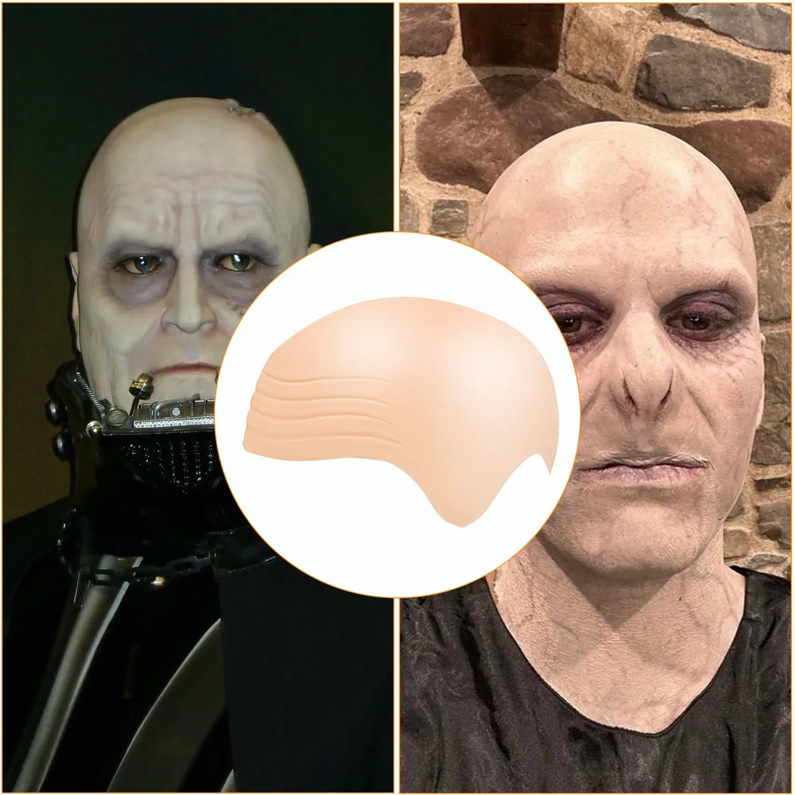 Łyse czapki siateczka na włosy nakładka pod perukę i zabawna peruka lateksowa łysa czapka dla dorosłych mężczyzn i kobiet akcesoria Halloween Cosplay łysa nakładka pod perukę akcesoria kostiumowe