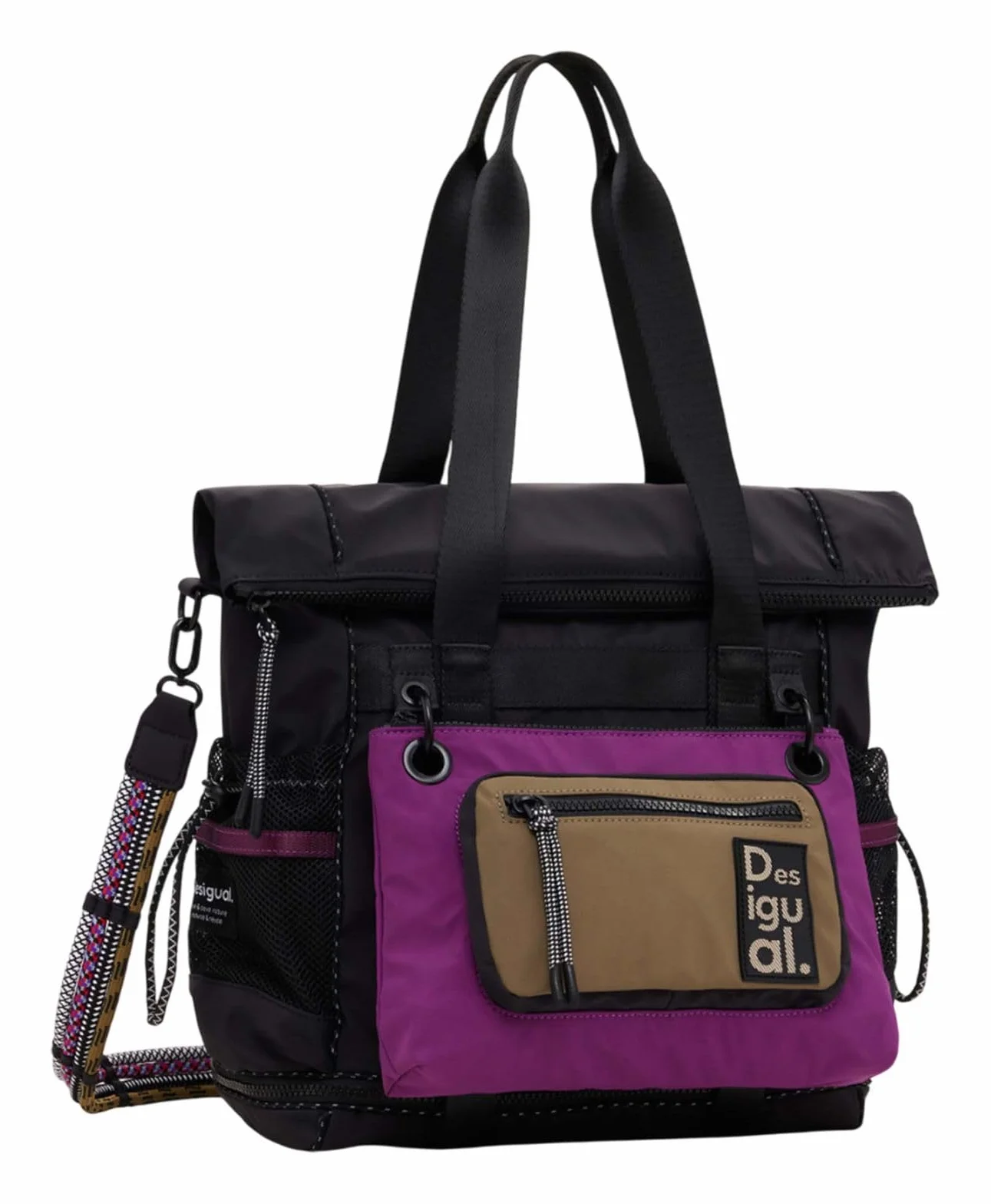 Desigual BACK_MODULARIS BLUE25 VOY, U, 2000 BLACK, Czarny (Black), 29.1, zwykły