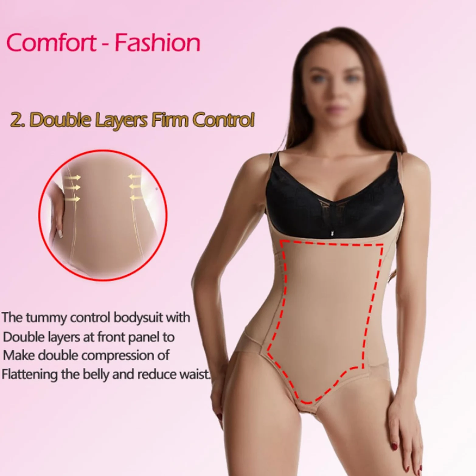 MOCHAMIK Bielizna wyszczuplająca, bielizna modelująca Push Up Seksowne bezszwowe body gorsetują talię Butt Lifter Body wyszczuplają brzuch