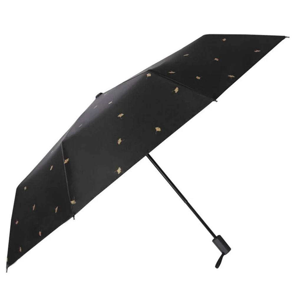 Parasol podróżny Parasol na deszcz i słońce Wzór miłorzębu składany Parasol Przenośny składany parasol podróżny na zewnątrz Camping Parasol piknikowy dla 2 osób