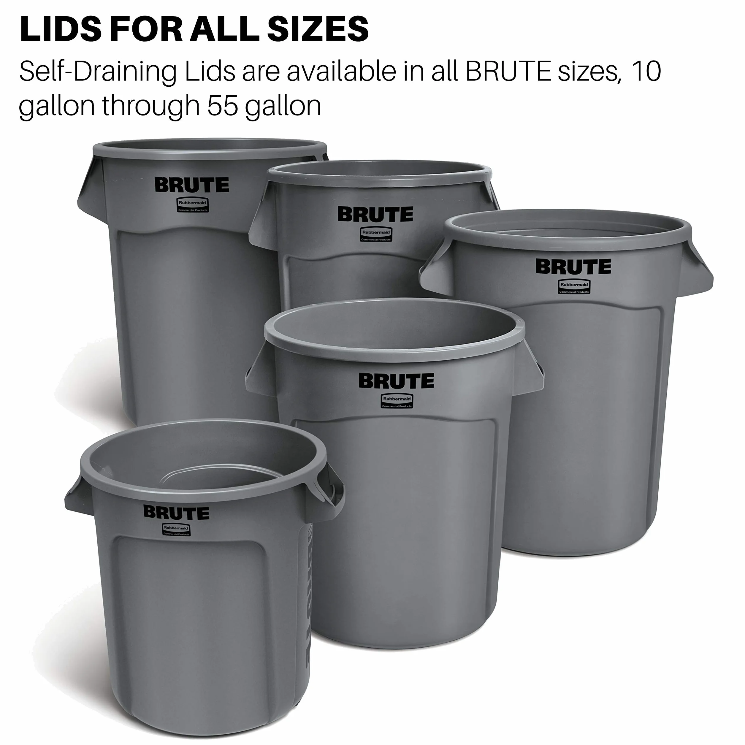 Rubbermaid Commercial Products FG261960BLA, pokrywka BRUTE - czarna