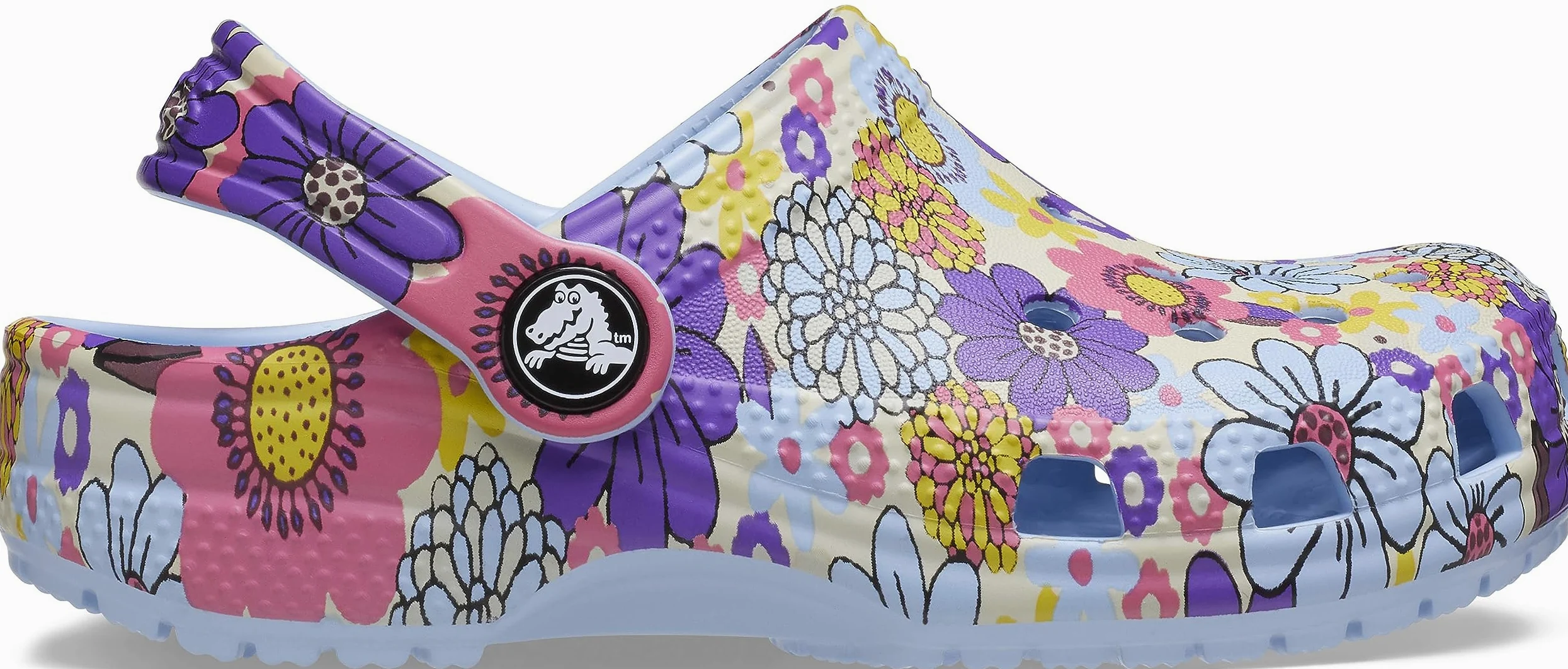 Crocs Klasyczne retro kwiatowe chodaki uniseks dla dzieci niebieski kalcyt/wielokolorowy