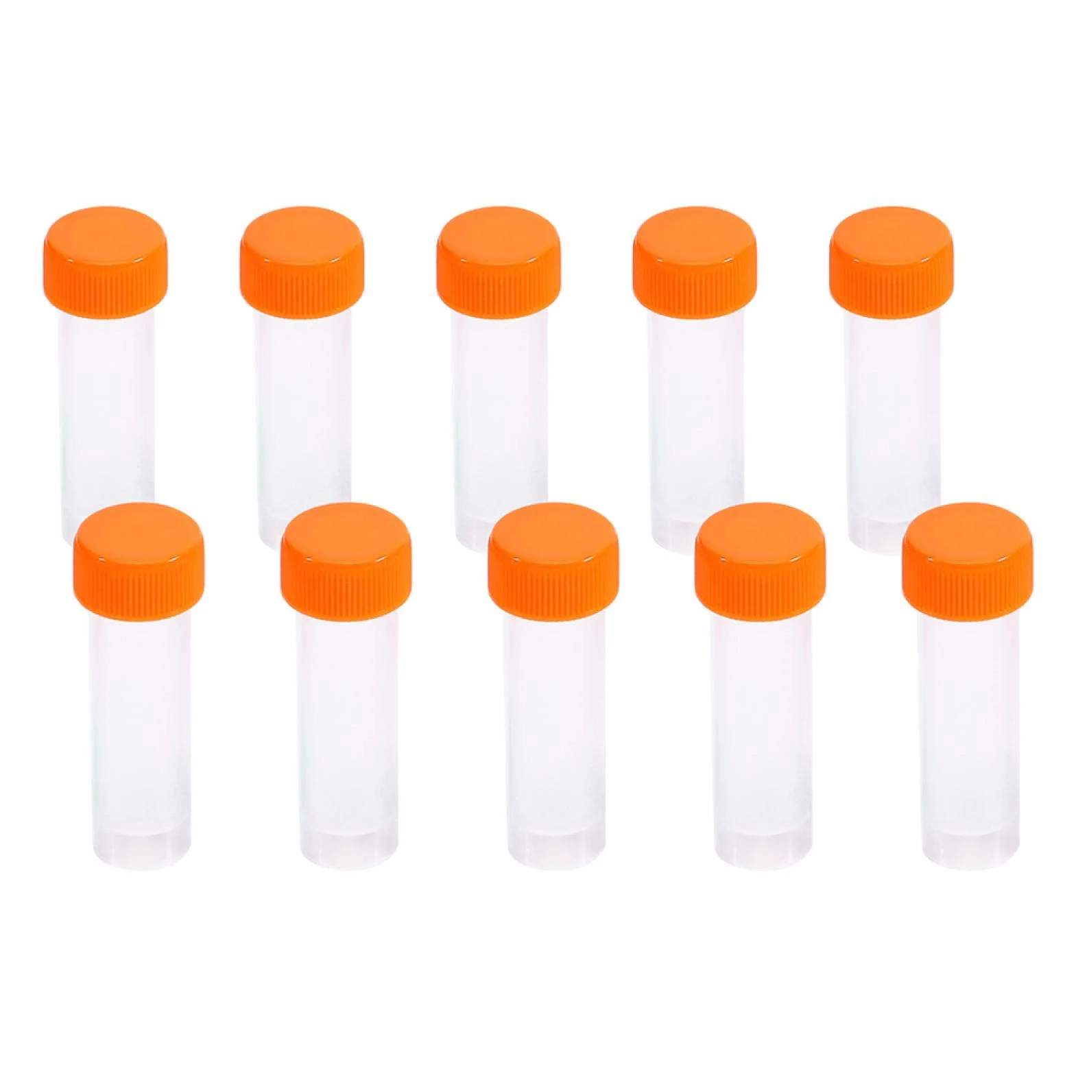 10 sztuk 5 ml przezroczystej plastikowej probówki wirówkowej Zamrożone probówki fiolka zakrętka z zakrętką pojemnik na opakowanie z silikonową uszczelką