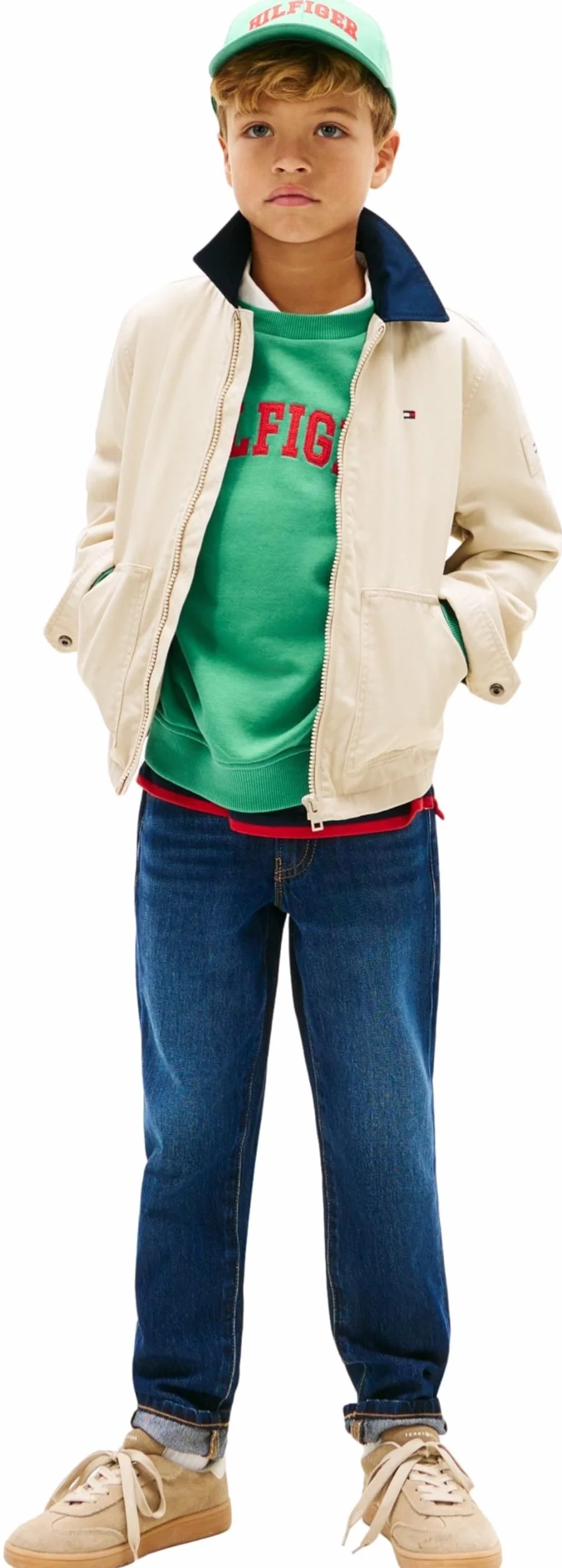 Tommy Hilfiger Straight Dark Blue Jeans dla Chłopców