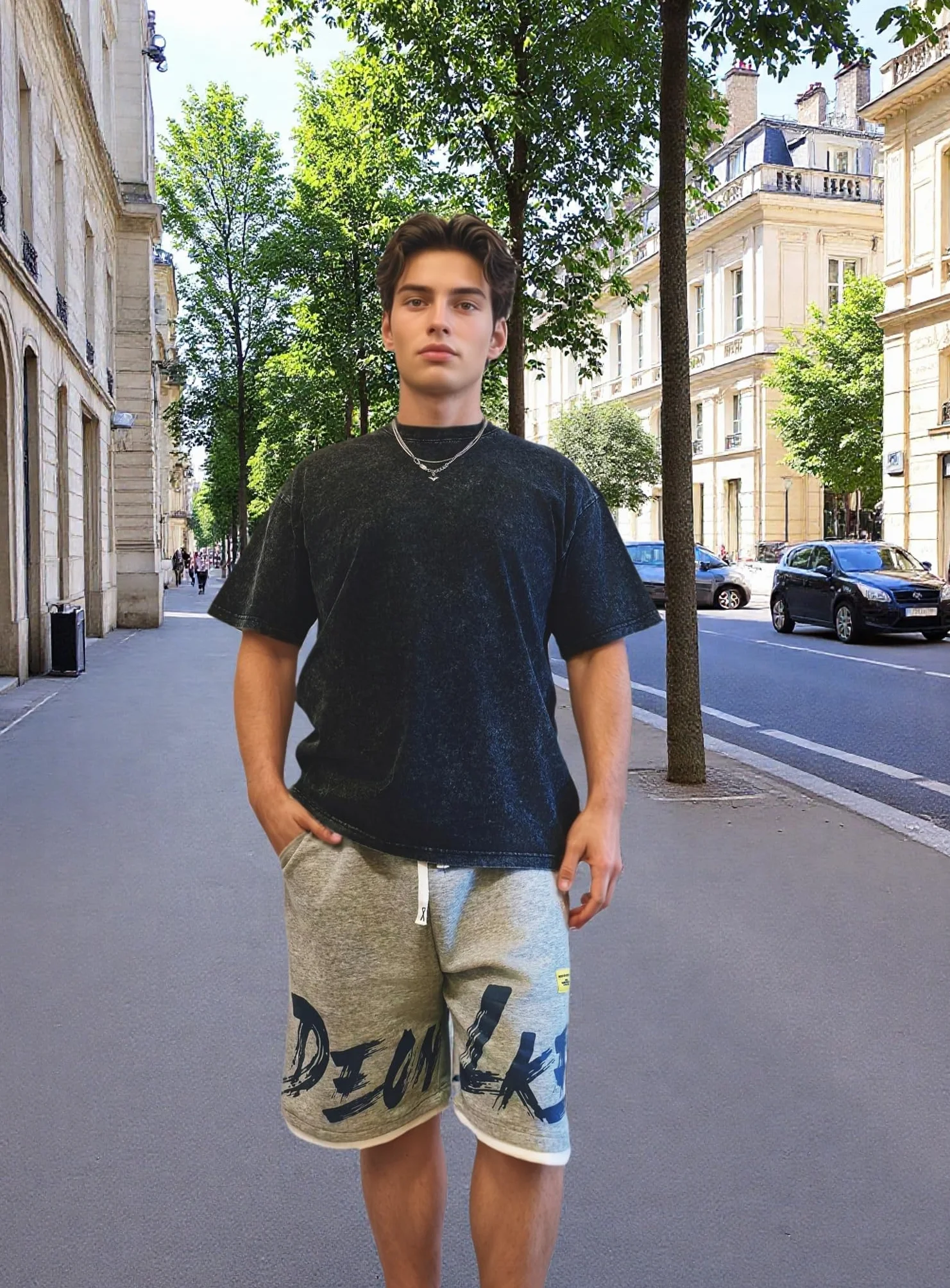 Oversized T-shirt Męski Damski 2-pak, T-shirt Bawełniany Lato Krótki Rękaw Okrągły Dekolt, S-5XL