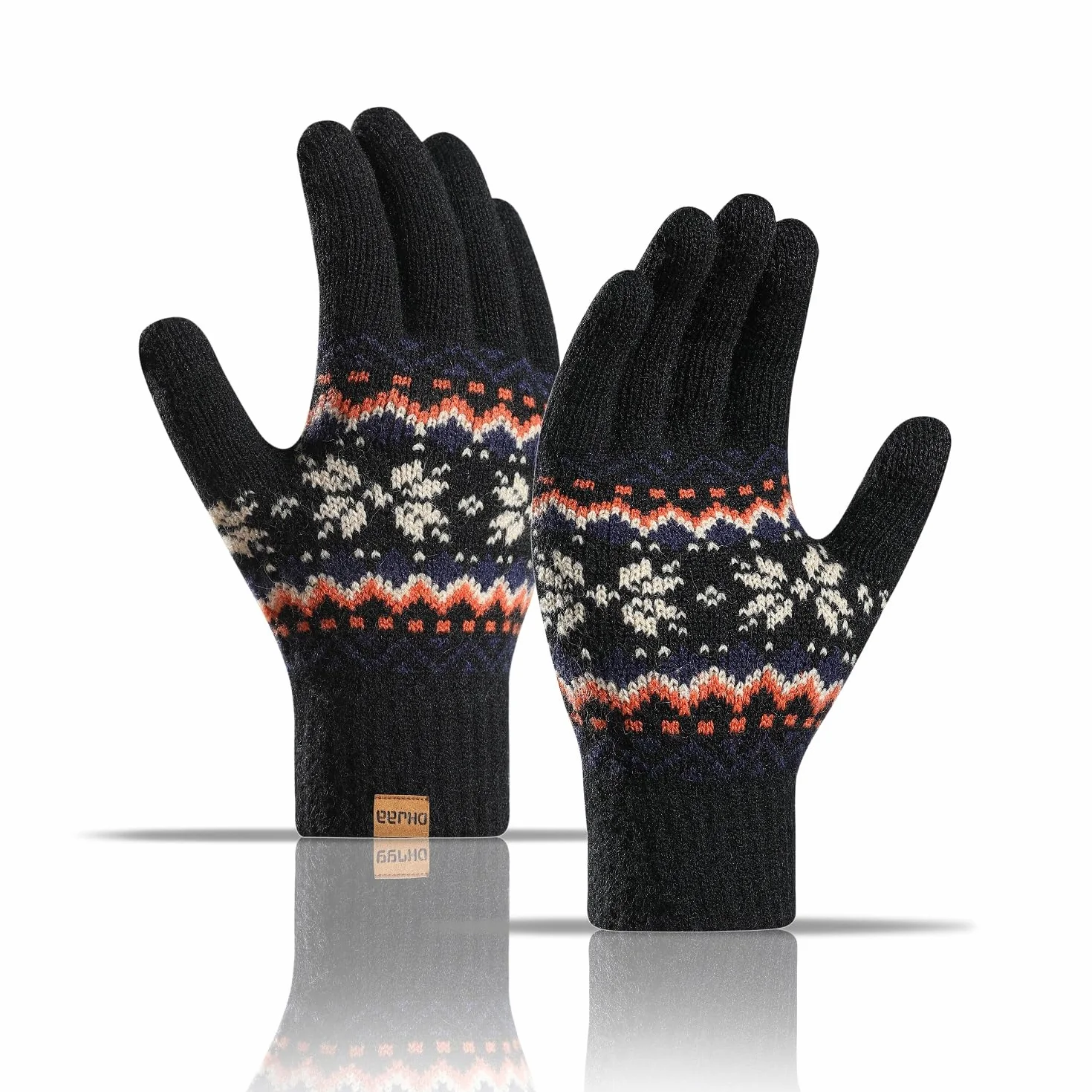 Damska czapka szalik i rękawiczki zestaw damski zimowy ciepły dzianinowy ocieplacz na szyję z podszewką polarową czapka beanie czapka czaszka czapka rękawiczki do ekranu dotykowego