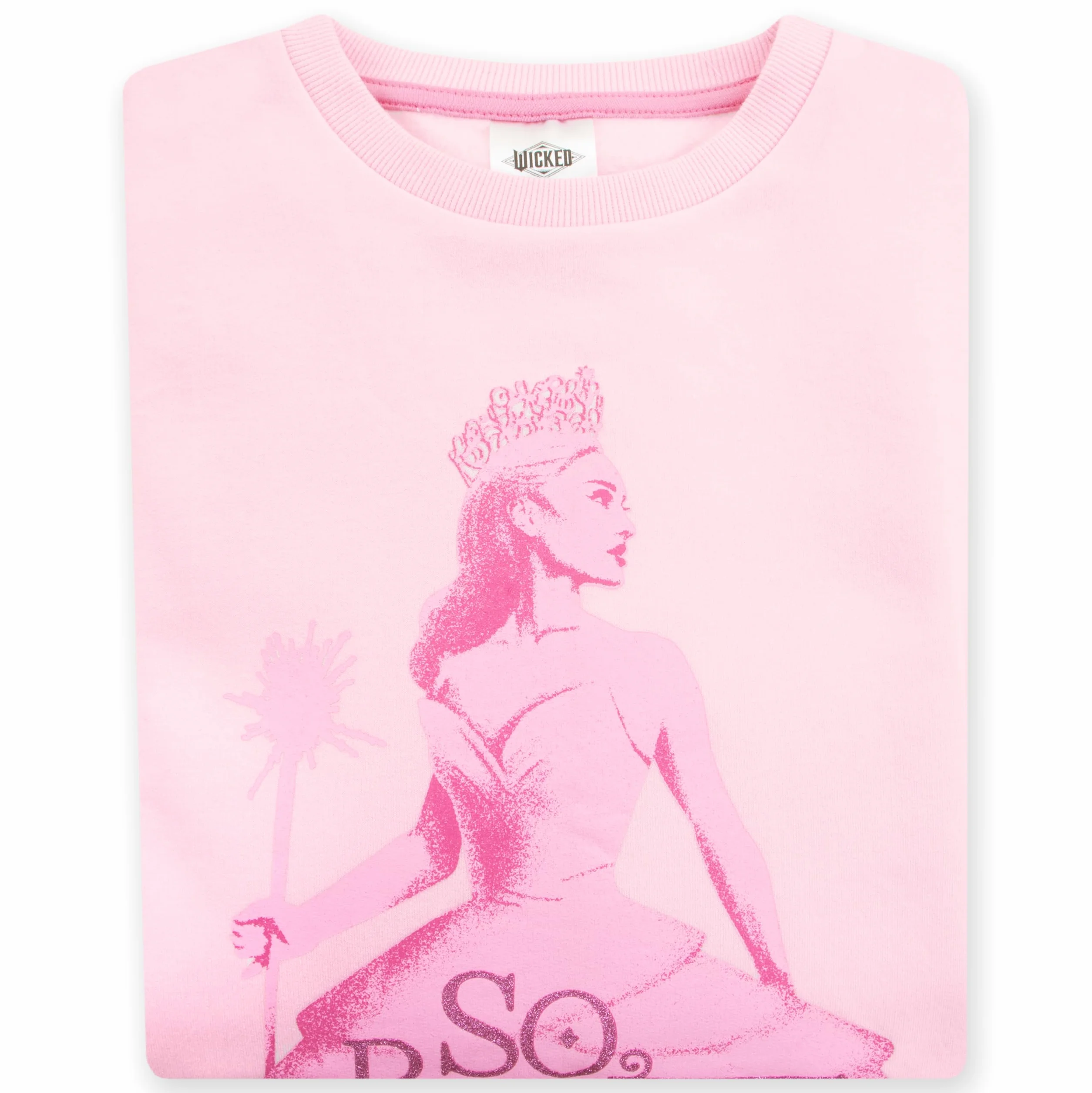 WICKED Bluza | Glinda Bluza Dla Dziewczynek | Bluza Z Brokatem Dla Dziewczynek | Rosa 140