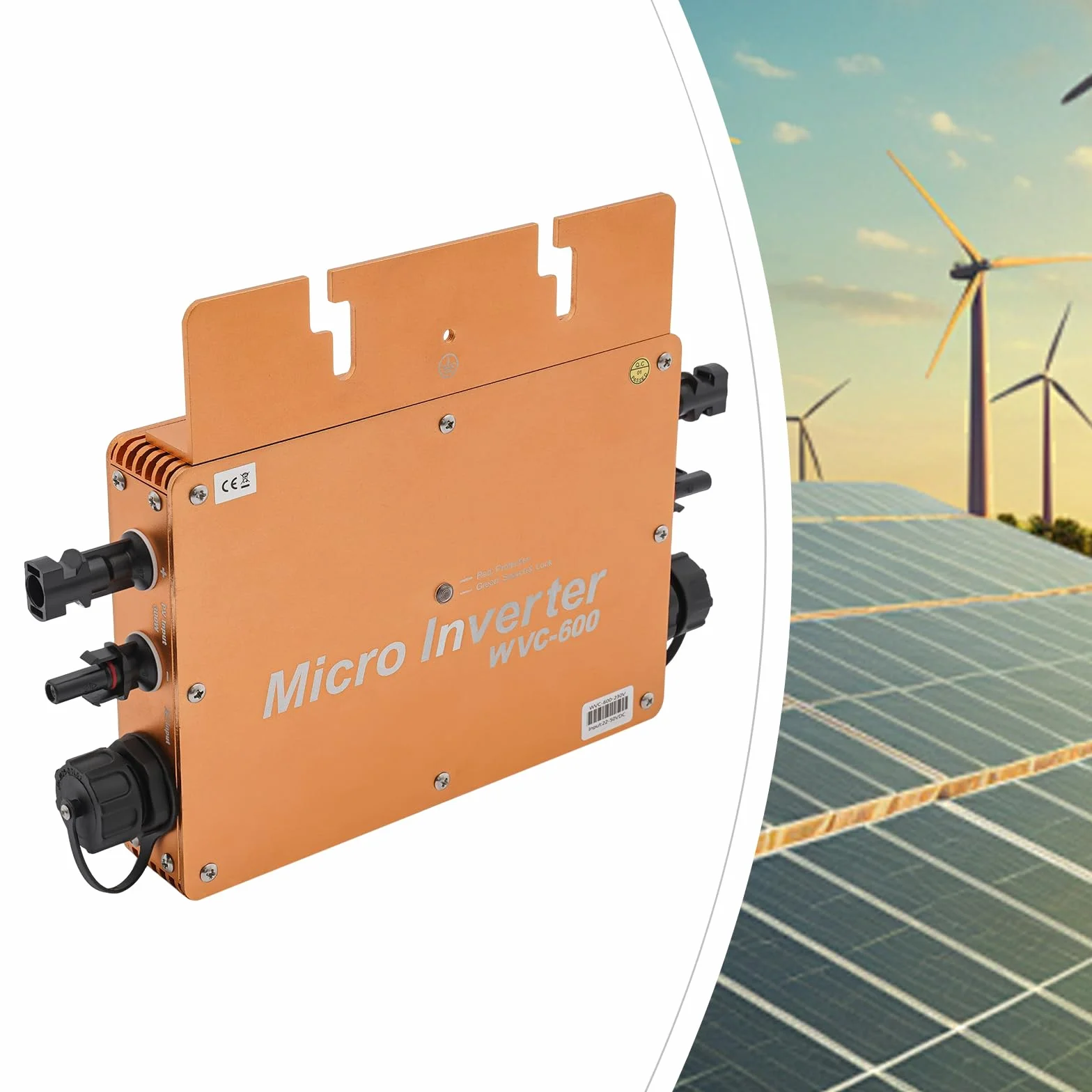 WVC-600 W falownik mikro-słoneczny MPPT przetwornica napięcia, wodoszczelność IP65, Solar Power Grid Tie Micro falownik do systemów wytwarzania prądu (nie jest to funkcja komunikacji)