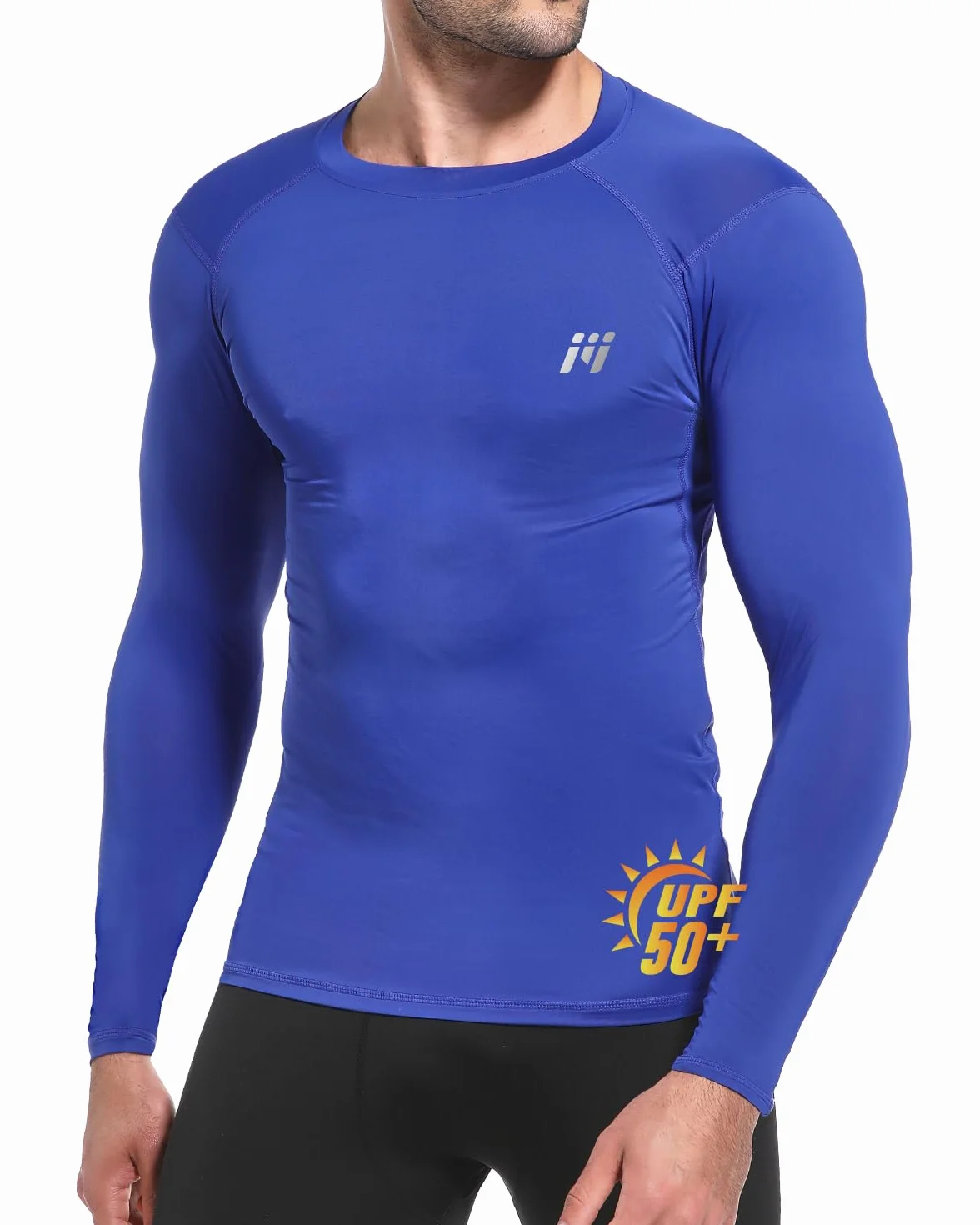MEETWEE Rashguard męska koszulka kąpielowa UV UPF 50+ długi rękaw szybkoschnąca kompresyjna do surfingu