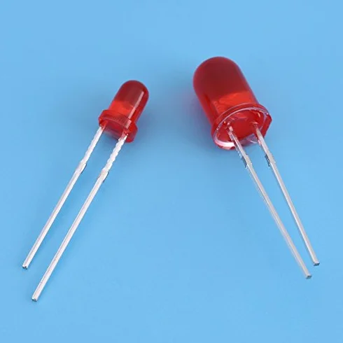 200szt. Diody LED 3mm i 5mm Diody elektroluminescencyjne LED Zestaw asortymentowy Komponenty elektroniczne Zestaw diod LED i rezystorów w różnych kolorach Czerwony Żółty Biały Zielony Niebieski