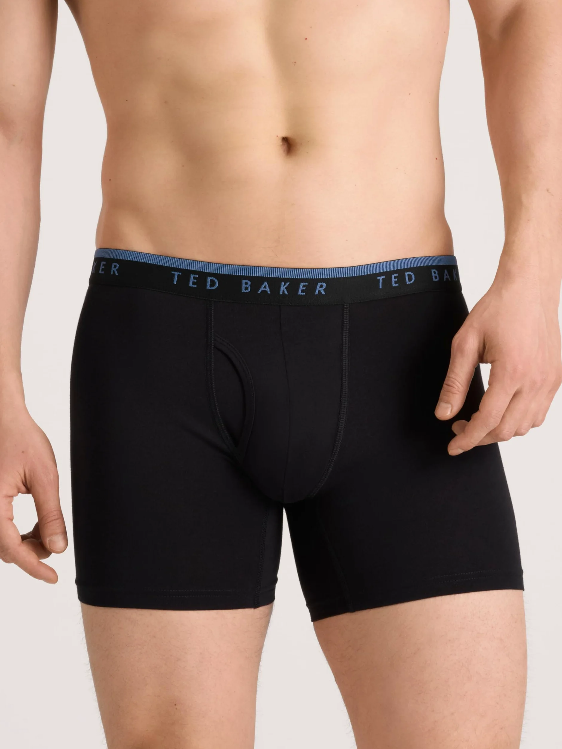 Ted Baker Męskie bokserki ze stretchem, 4 szt., czarne piękno, XL, Czarne piękno, XL