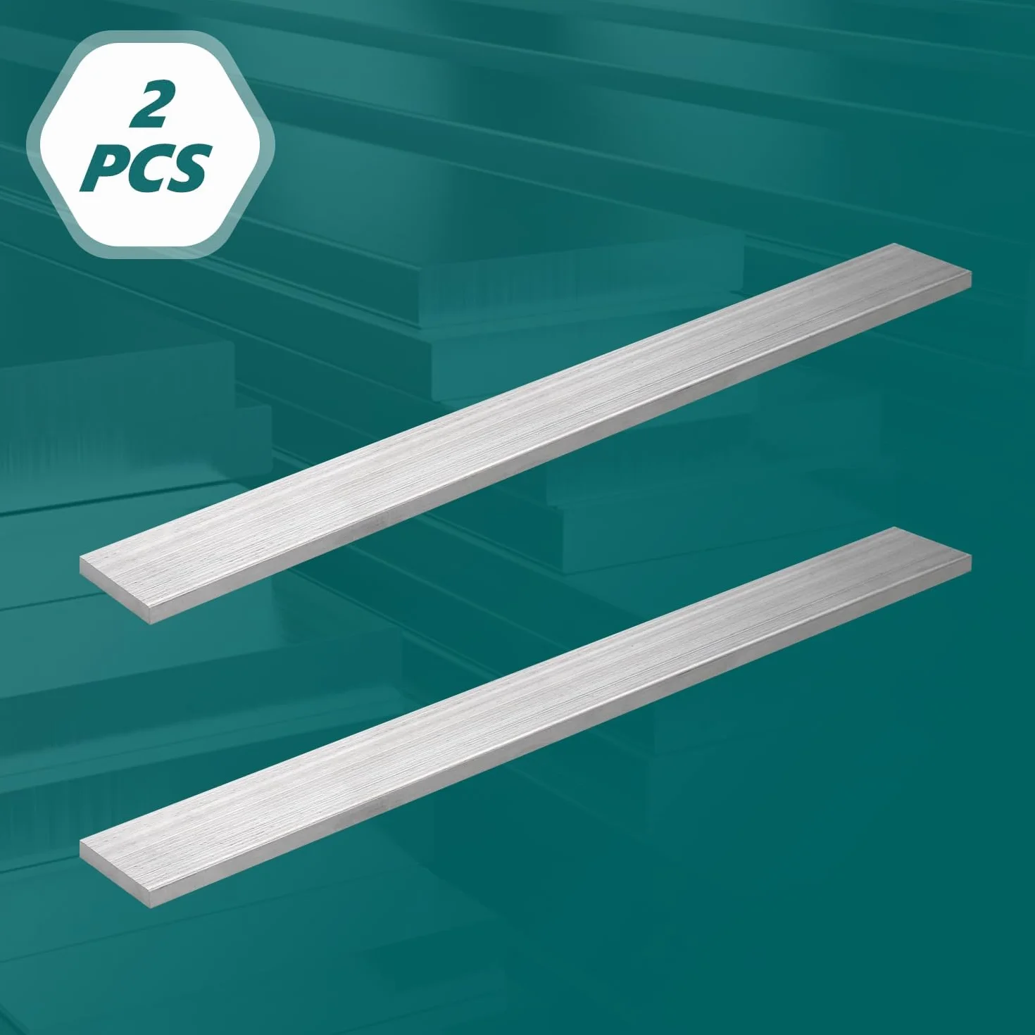 2 sztuki kwadratowych aluminiowych drążków, 0,16" grubość x 0,98" szerokość x 30 cm długości, kwadratowe płaskie płyty aluminiowe 6061, 4 x 25 x 305 mm masywne T6511, nowe z młynka
