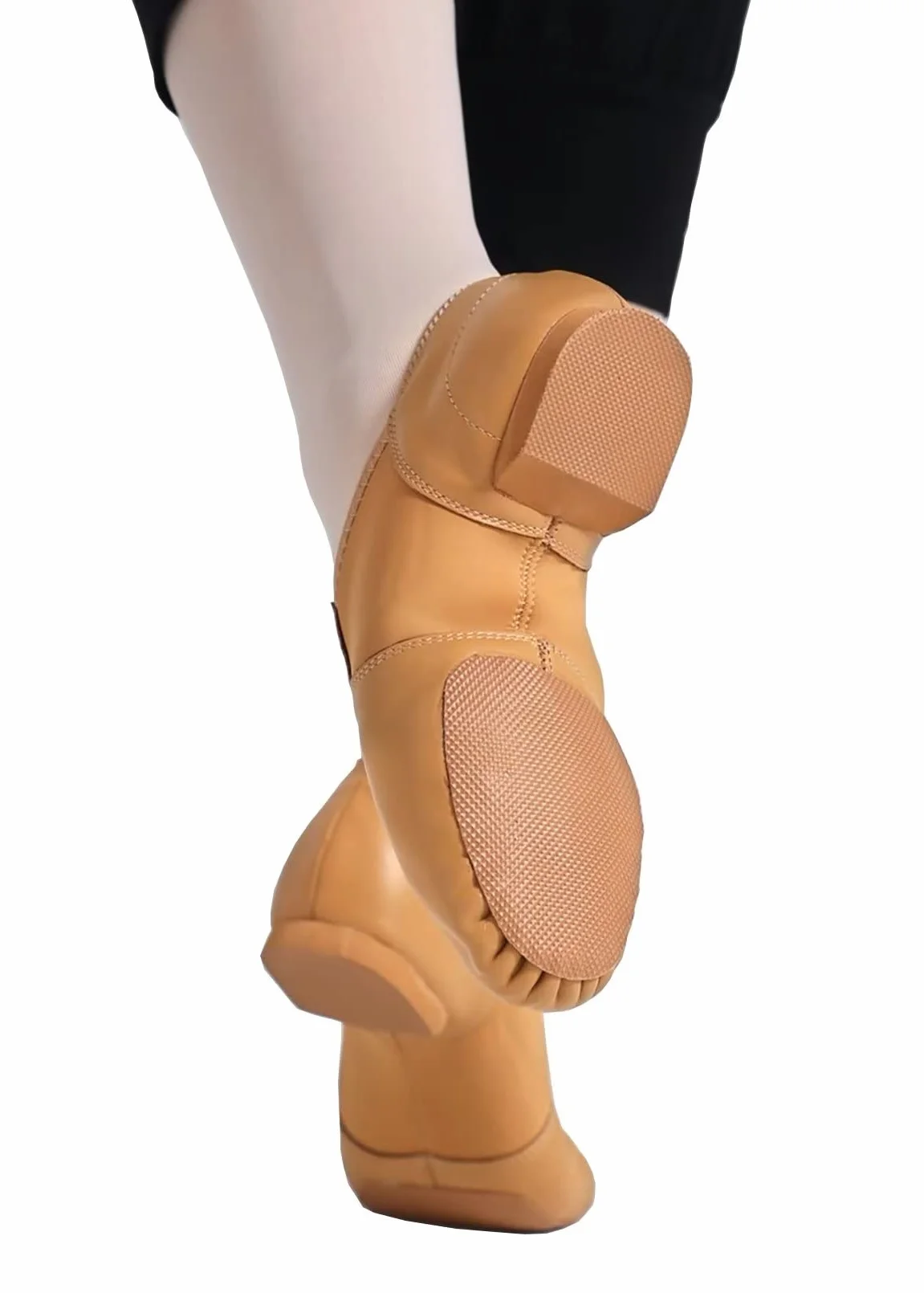 Buty do Tańca Jazzowe Prawdziwa Skóra Czarne Brązowe Wsuwane Sznurowane