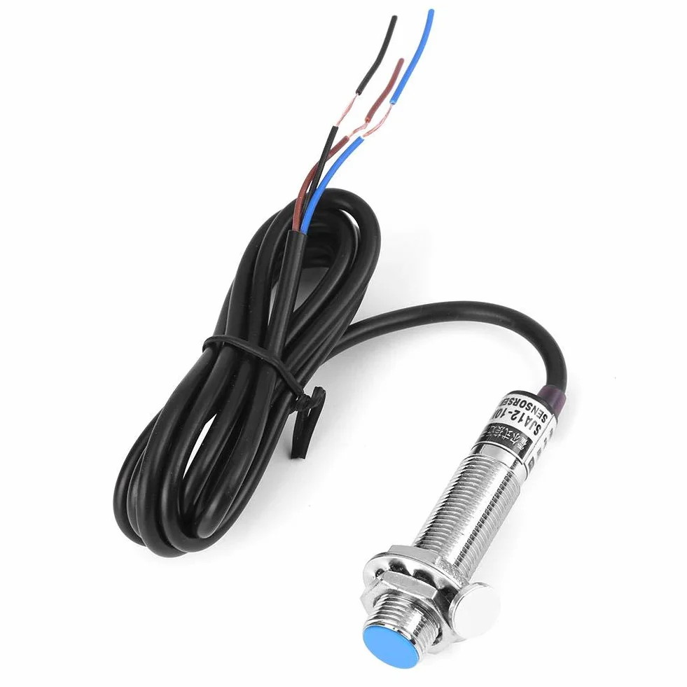 Tachometr, Fydun 4 cyfrowy czerwony / niebieski tachometr LED RPM prędkościomierz + czujnik zbliżeniowy holu NPN (czerwony)
