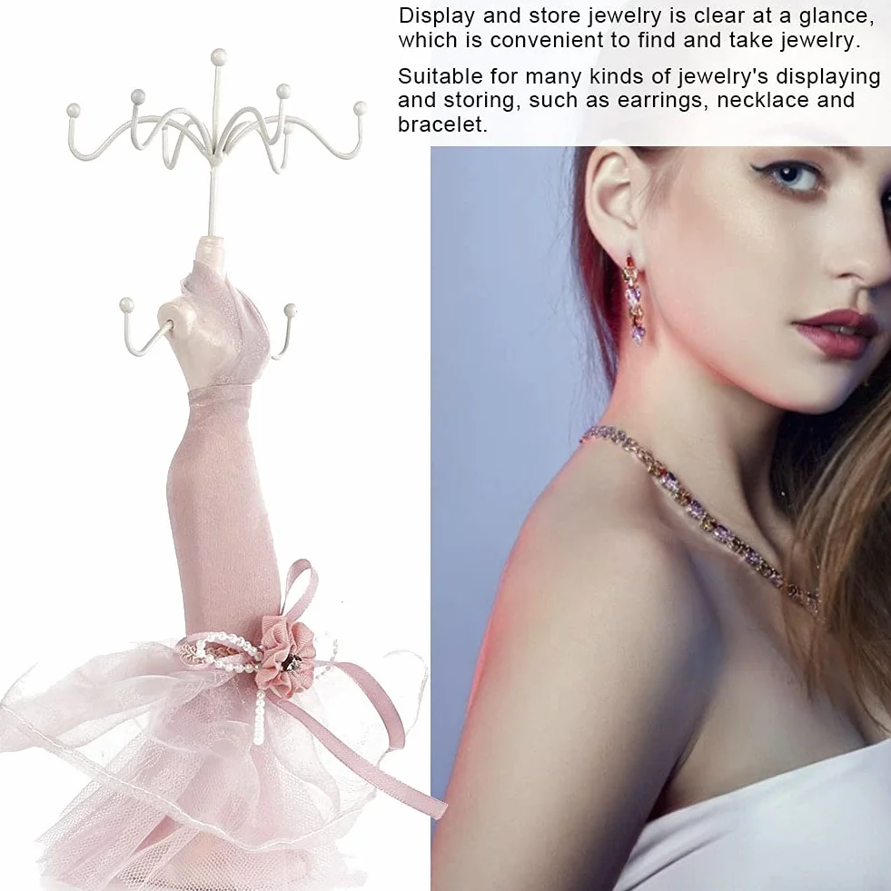 Stojak na Biżuterię Księżniczka Biżuteria Wyświetlacz Lady Model Sukienka Buty Sukienka Naszyjnik Biżuteria Stojak Uchwyt Lady Model Sukienka Buty Szpilki Kolczyk Naszyjnik Pierścień(2)