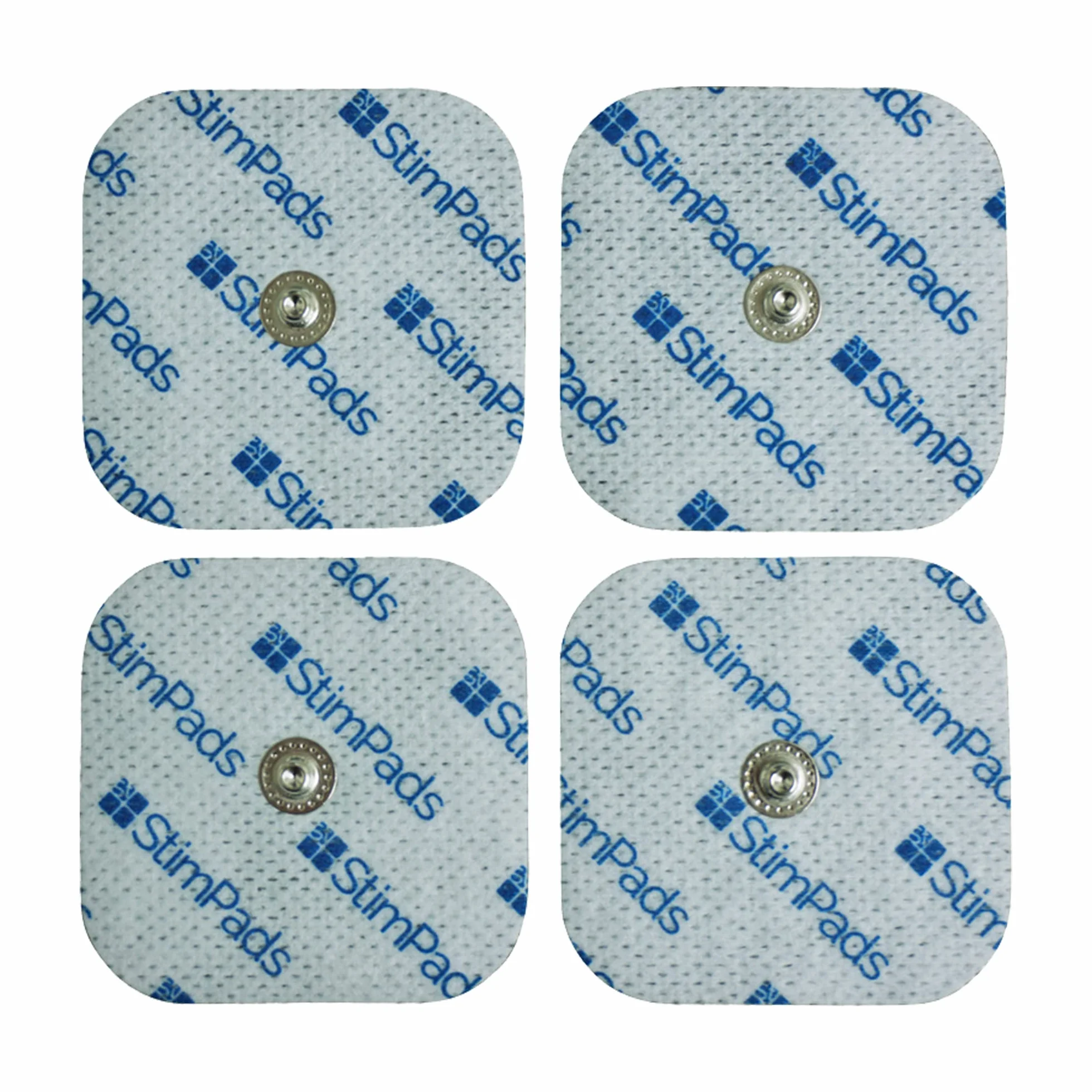 EMS i TENS podkładki elektrodowe – kompatybilne z urządzeniami Compex – 4 podkładki do elektrod 50 x 50 mm z 3,75 mm Easy Snap – elektrody samoprzylepne do urządzeń TENS – certyfikowany