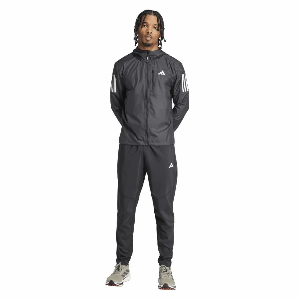 adidas Mężczyźni Own the Run Jacket, Black/White pocket, L
