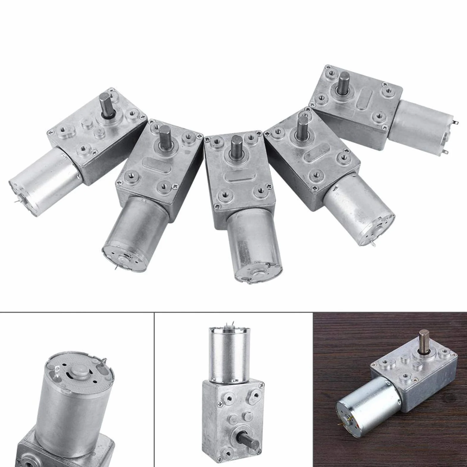 DC 12 V Odwracalny, wysoki moment obrotowy, turbo ślimak, przekładnia prądu stałego, redukcja prędkości, silnik elektryczny, metal 5/6/20/40/62 (U/min) (6 RPM)