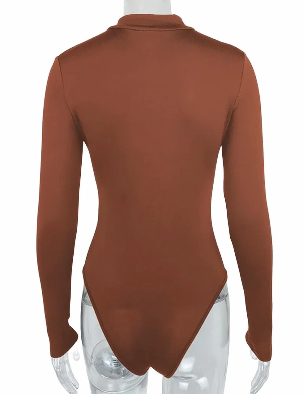 Body damskie z długim rękawem, eleganckie, seksowne body z długim rękawem, z zamkiem błyskawicznym, wąskie, damskie body z długim rękawem, koszulka z długim rękawem dla kobiet
