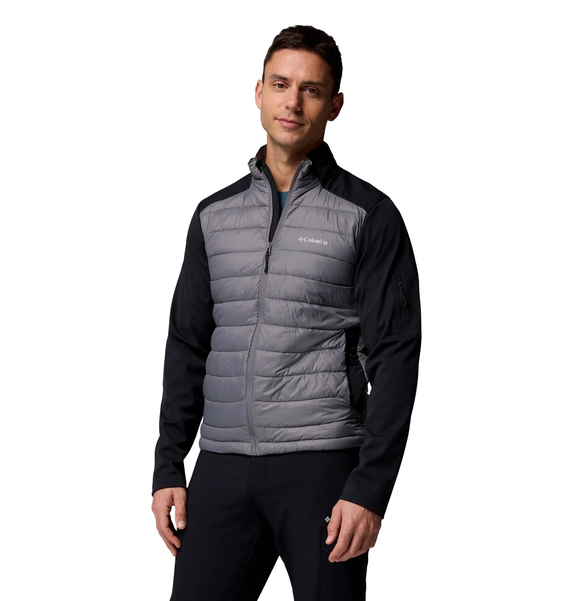 Columbia Męska kurtka Softshell Tech Hybrid Softshell, City Grey, czarna, XXL