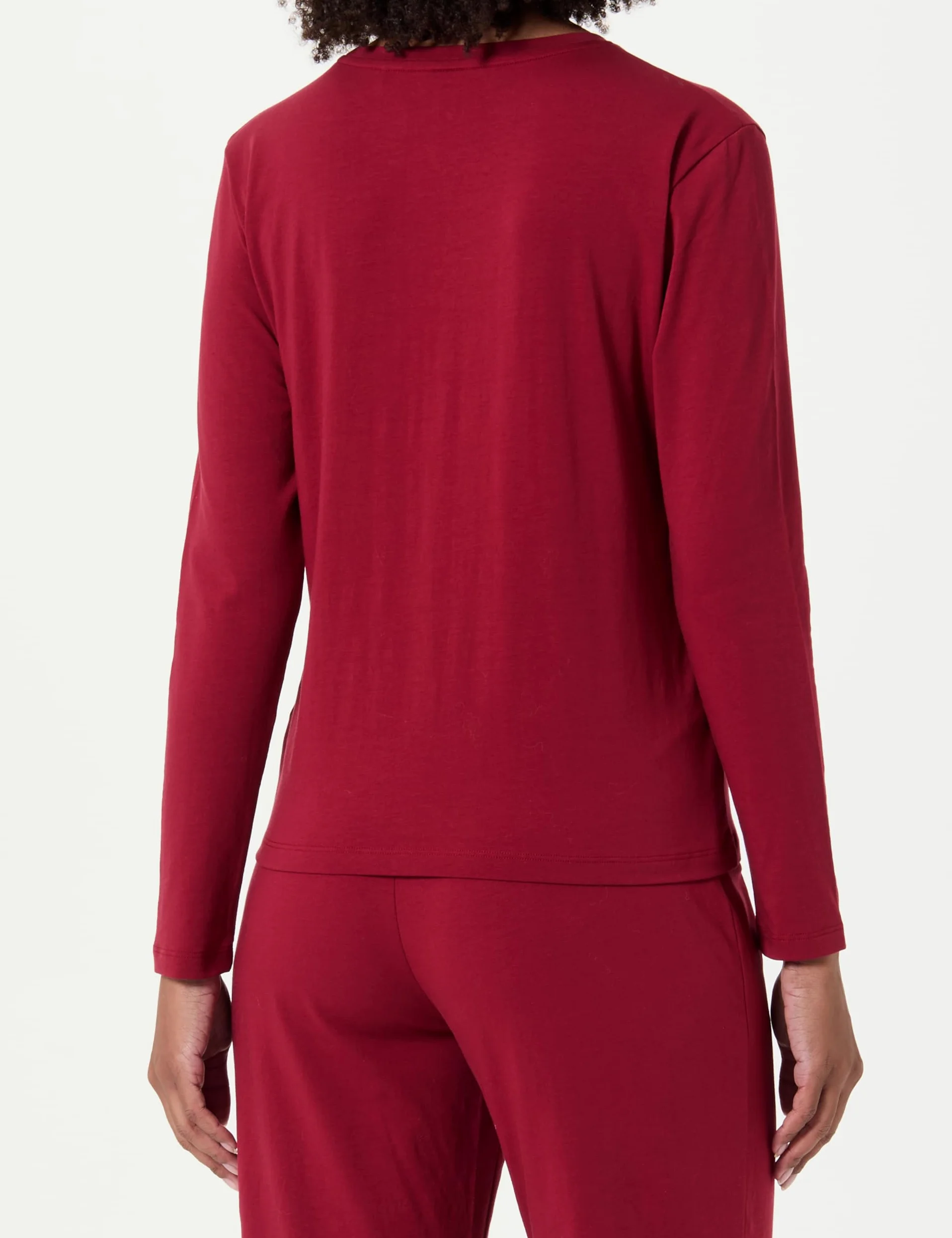 BOSS Ci_ls-Shirt 10257812 01 Piżama z długim rękawem, Ciemna Czerwona 602, S Kobiety, Ciemnoczerwony 602, S