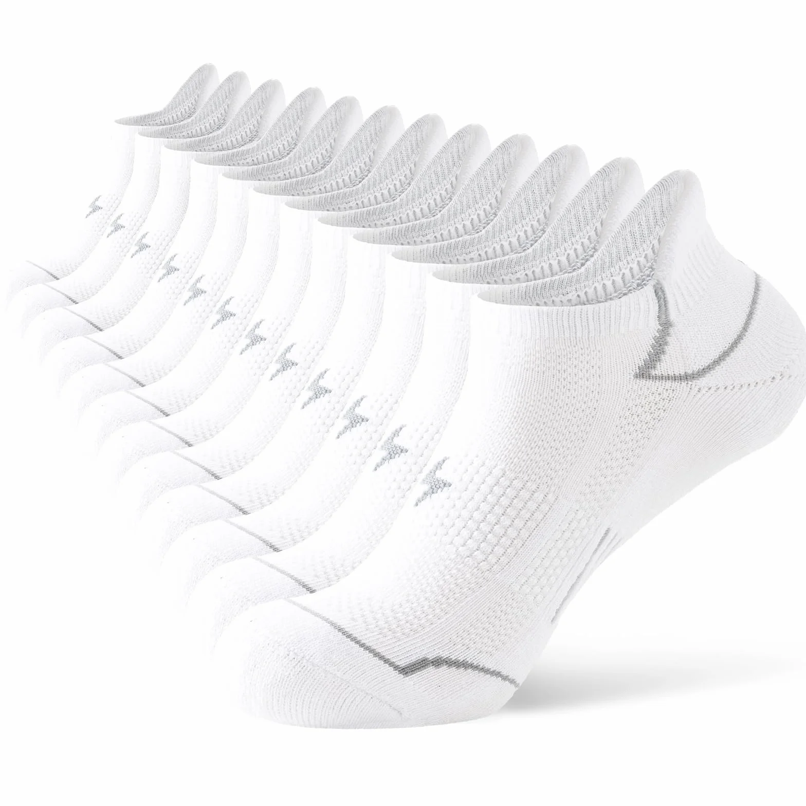 Niorasen Skarpety damskie do sneakersów, rozm. 39-42, 35-38, oddychające, odporne na pęcherze, bawełna, 6 par, skarpety sportowe, bawełniane, krótkie, wyściełane, wielofunkcyjne skarpety do biegania