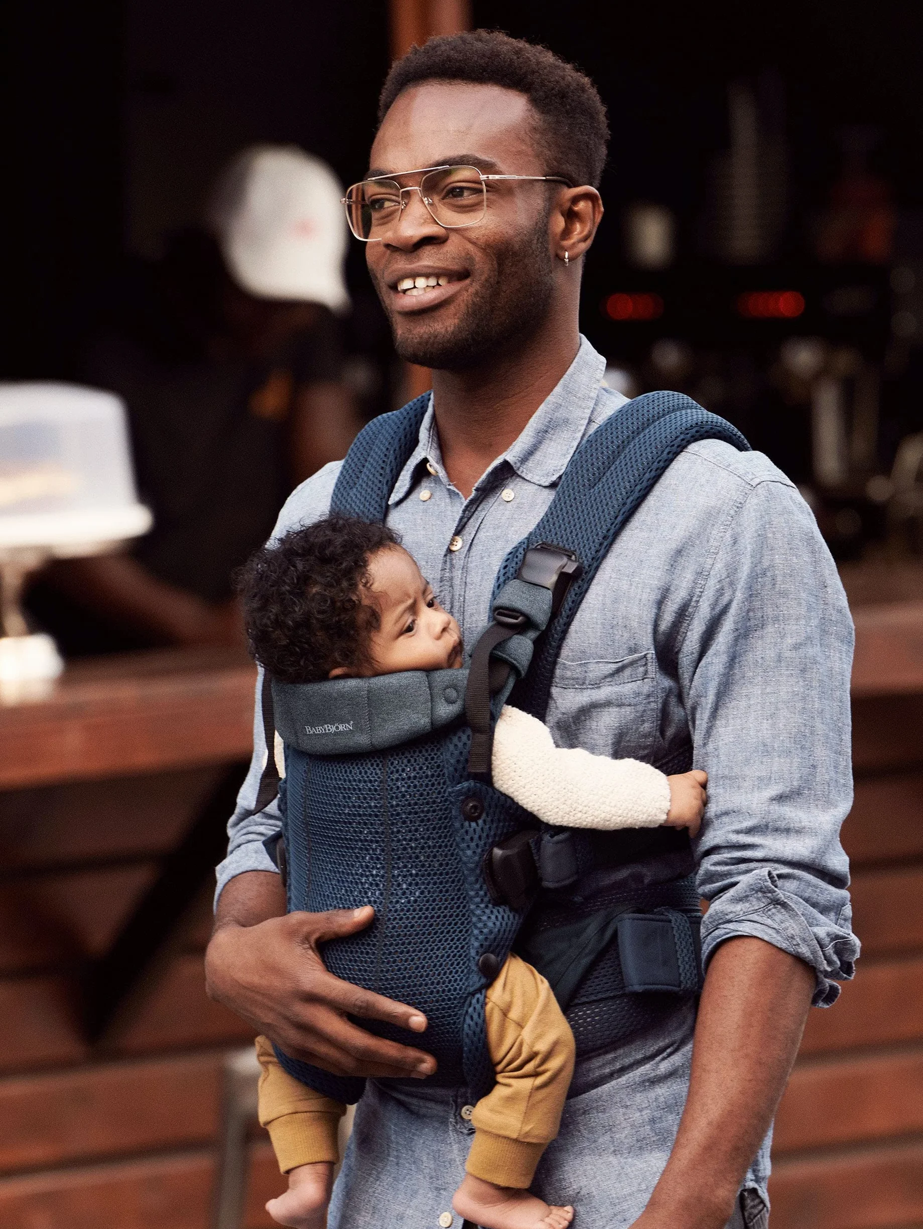 BabyBjörn Nosidełko Harmony, Mesh 3D, Granatowe