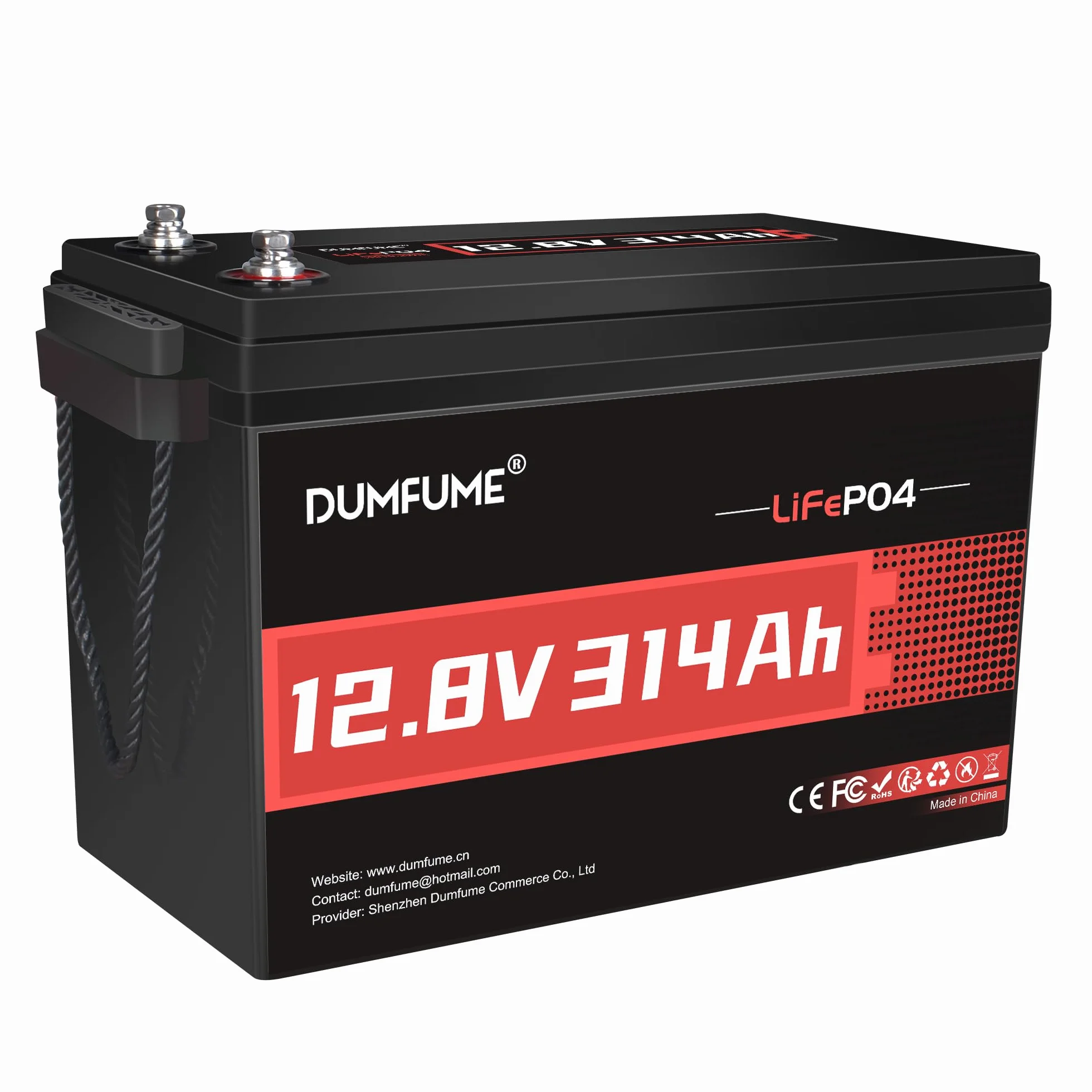 12V 300Ah (314Ah) Bateria LiFePO4 z Wbudowanym BMS 200A, 4019Wh, 4000+ Cykli, Akumulator Litowy 300Ah do Kamperów, Fotowoltaiki, Systemów Off-Grid i Domowego Magazynowania Energii