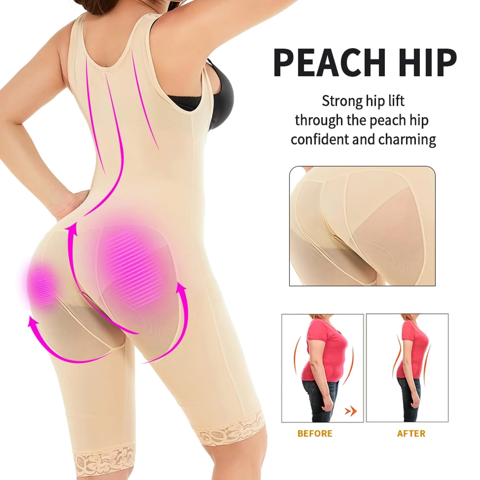 MOCHAMIK Body wyszczuplają dla kobiet Body wyszczuplają brzuch Plus Size dla kobiet